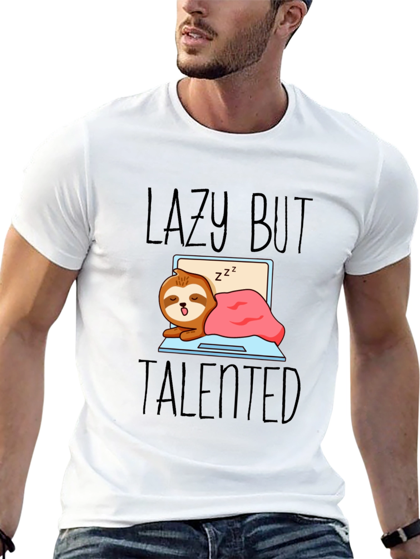 Lazy But Talented Sloth T-Shirt - Funny Graphic Tee
