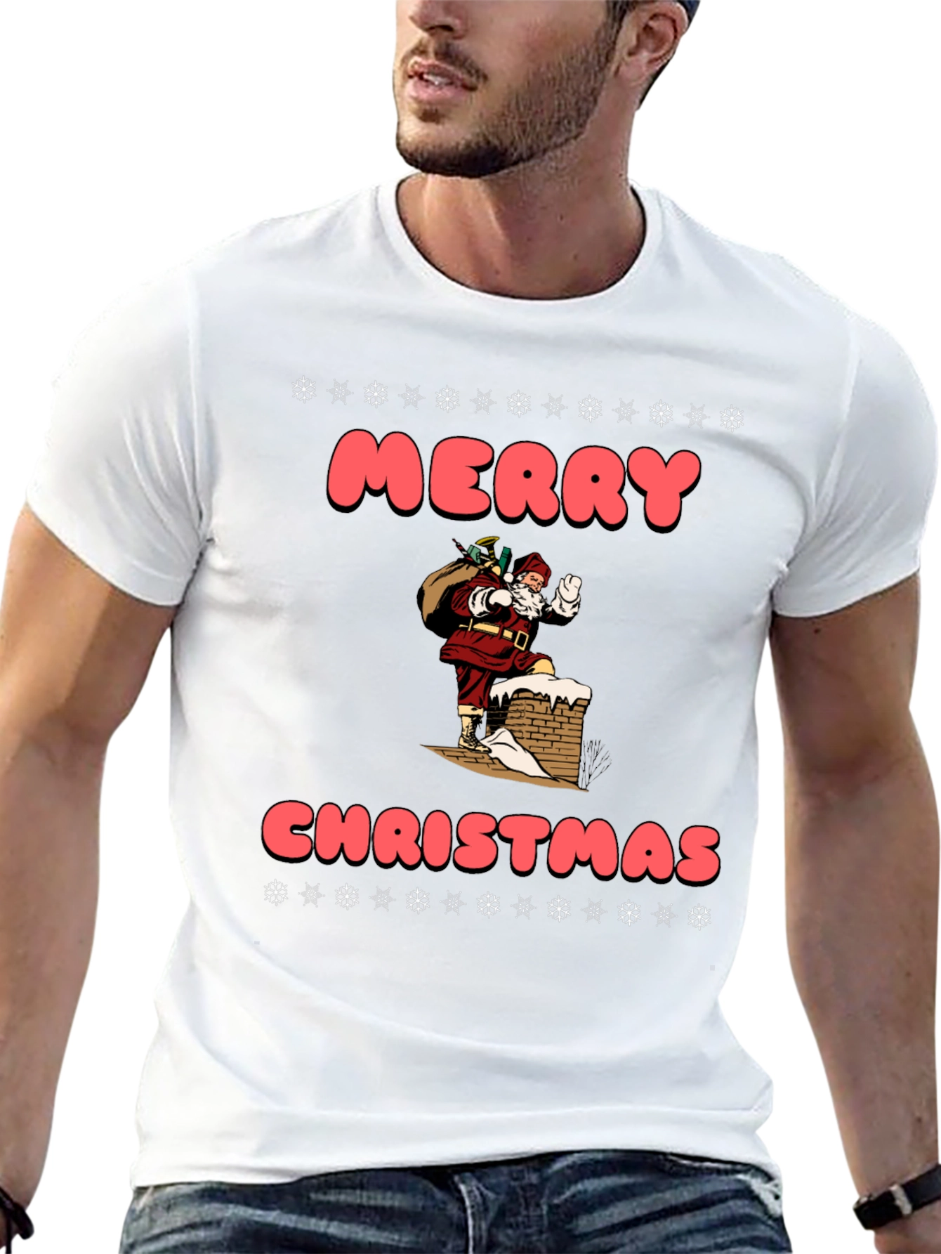 Merry Christmas Santa Chimney T-Shirt