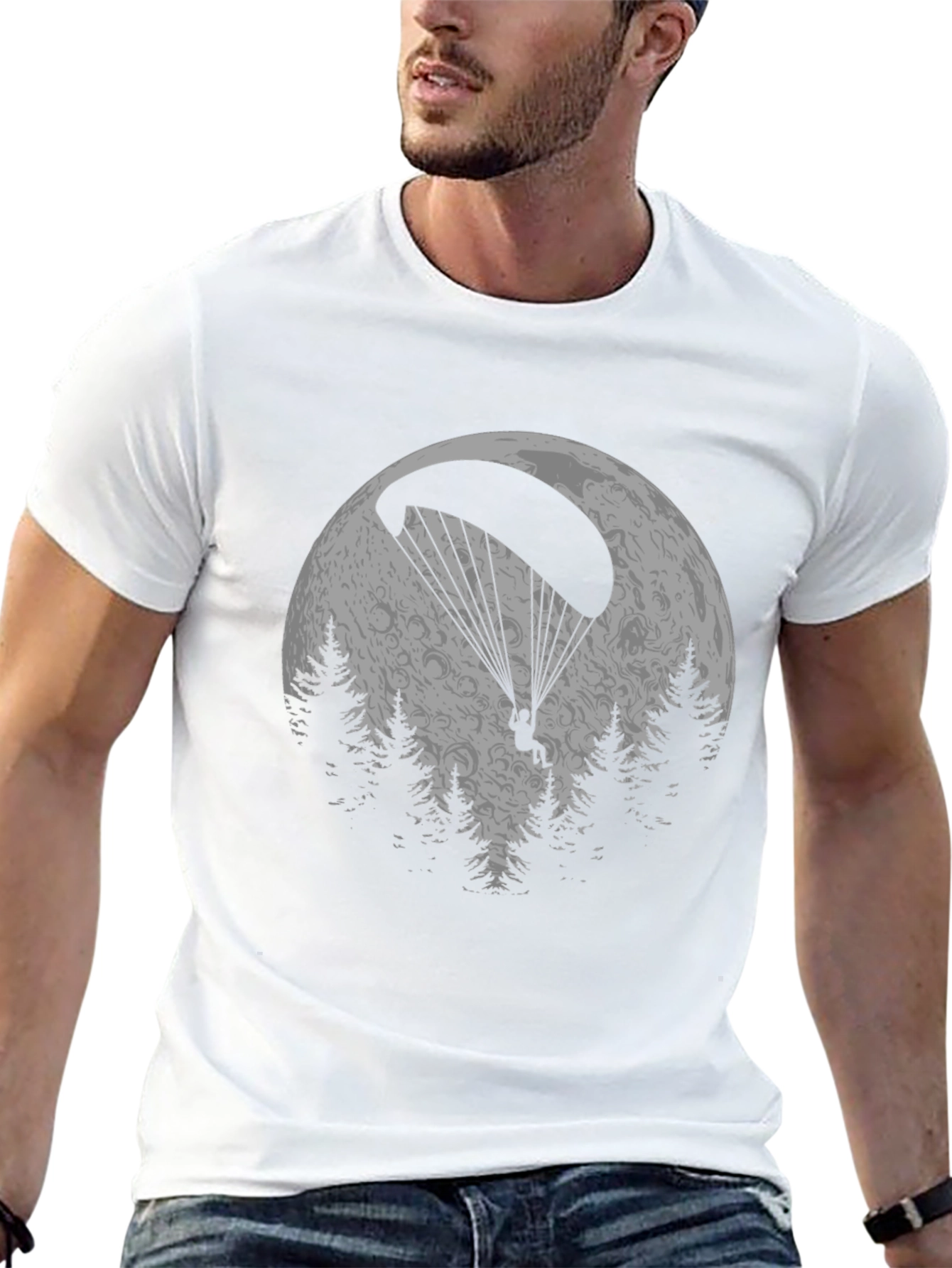 Paragliding Moon T-Shirt