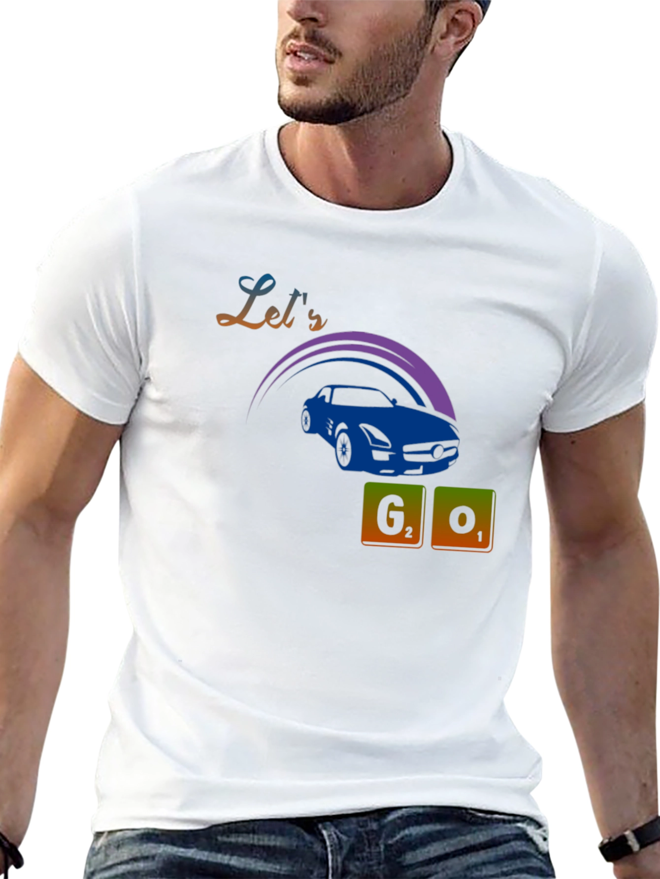 Lets Go Car Graphic Tee - Black