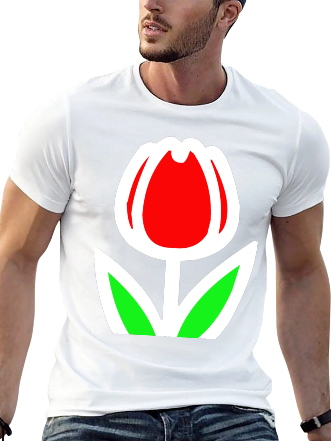 Tulip Graphic Black T-Shirt