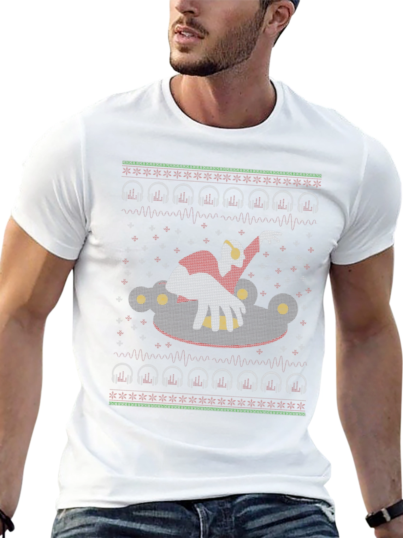 DJ Santa Ugly Christmas T-Shirt