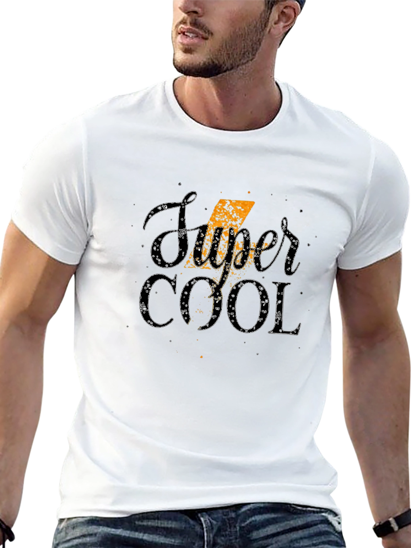Super Cool Graphic Print T-Shirt - Stylish Black Tee