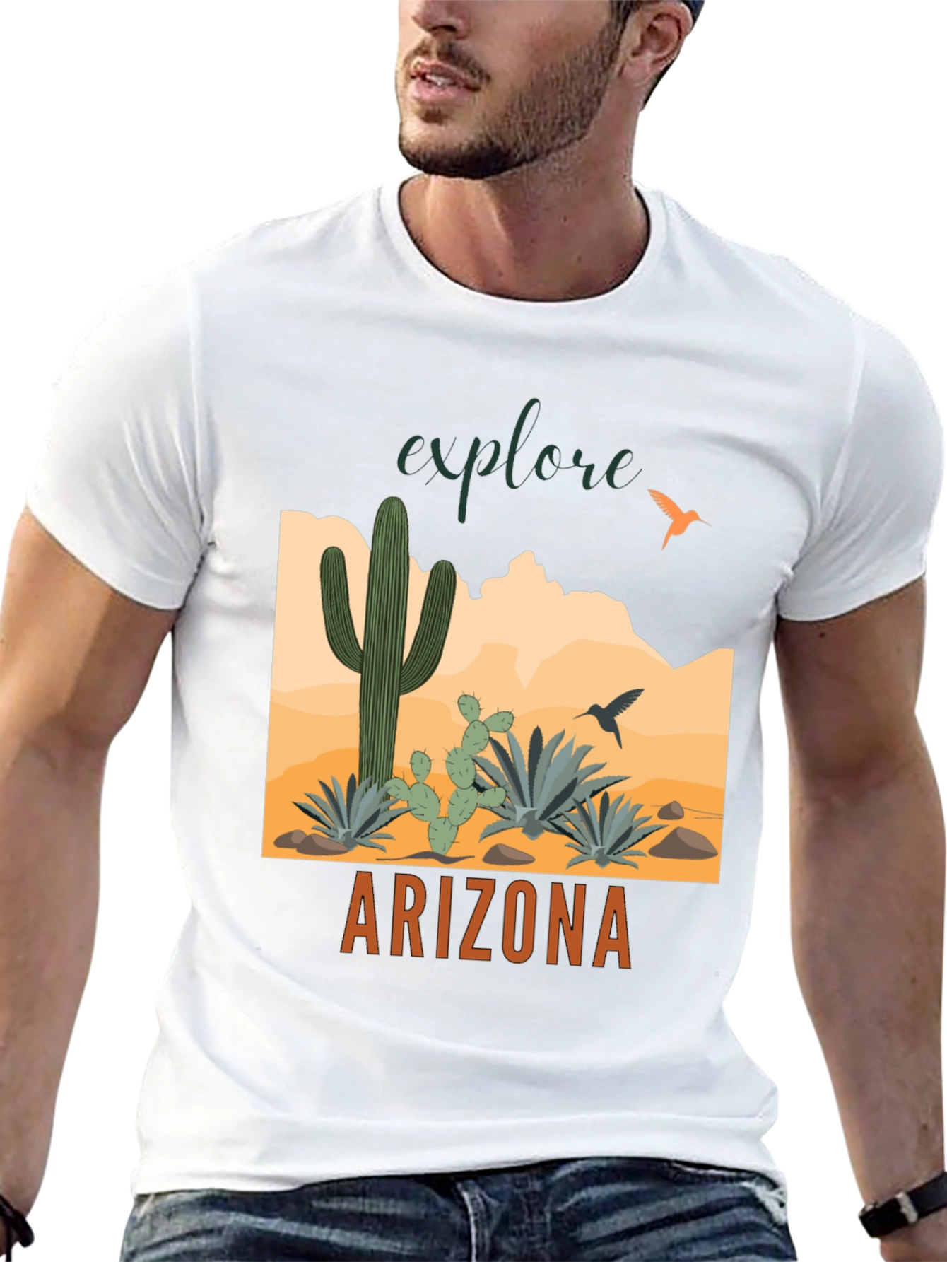 Explore Arizona Black Graphic T-Shirt