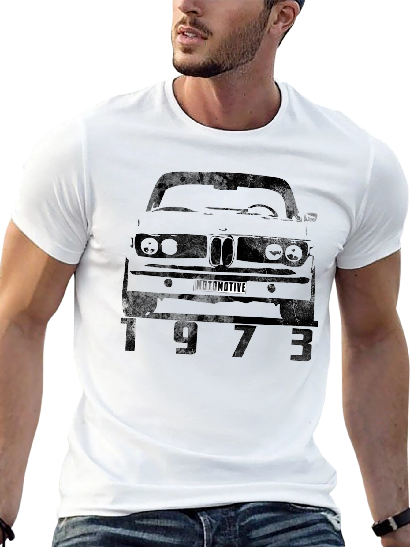 1973 Car Graphic T-Shirt - Mens Black Tee