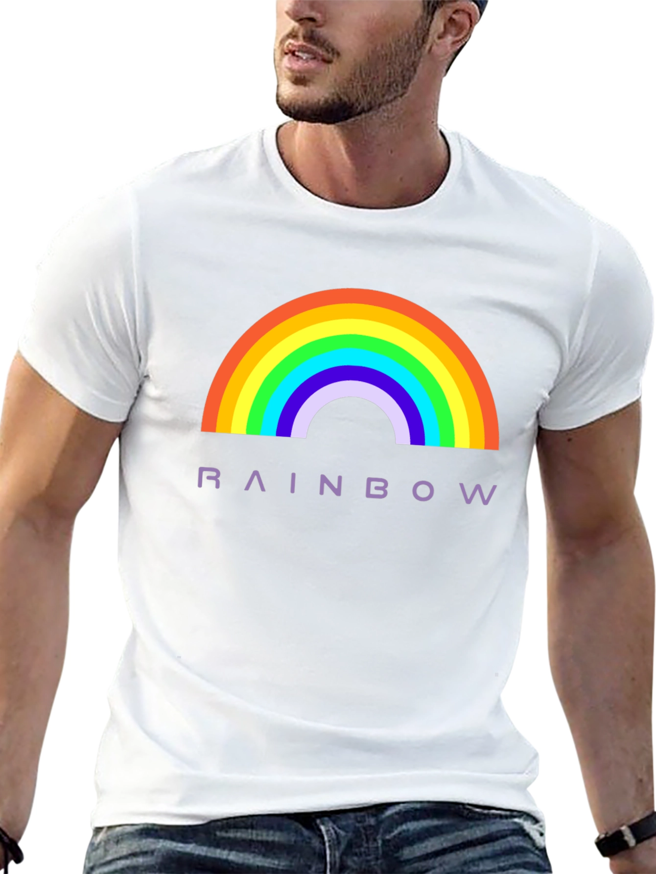 Rainbow Graphic T-Shirt - Stylish Comfort