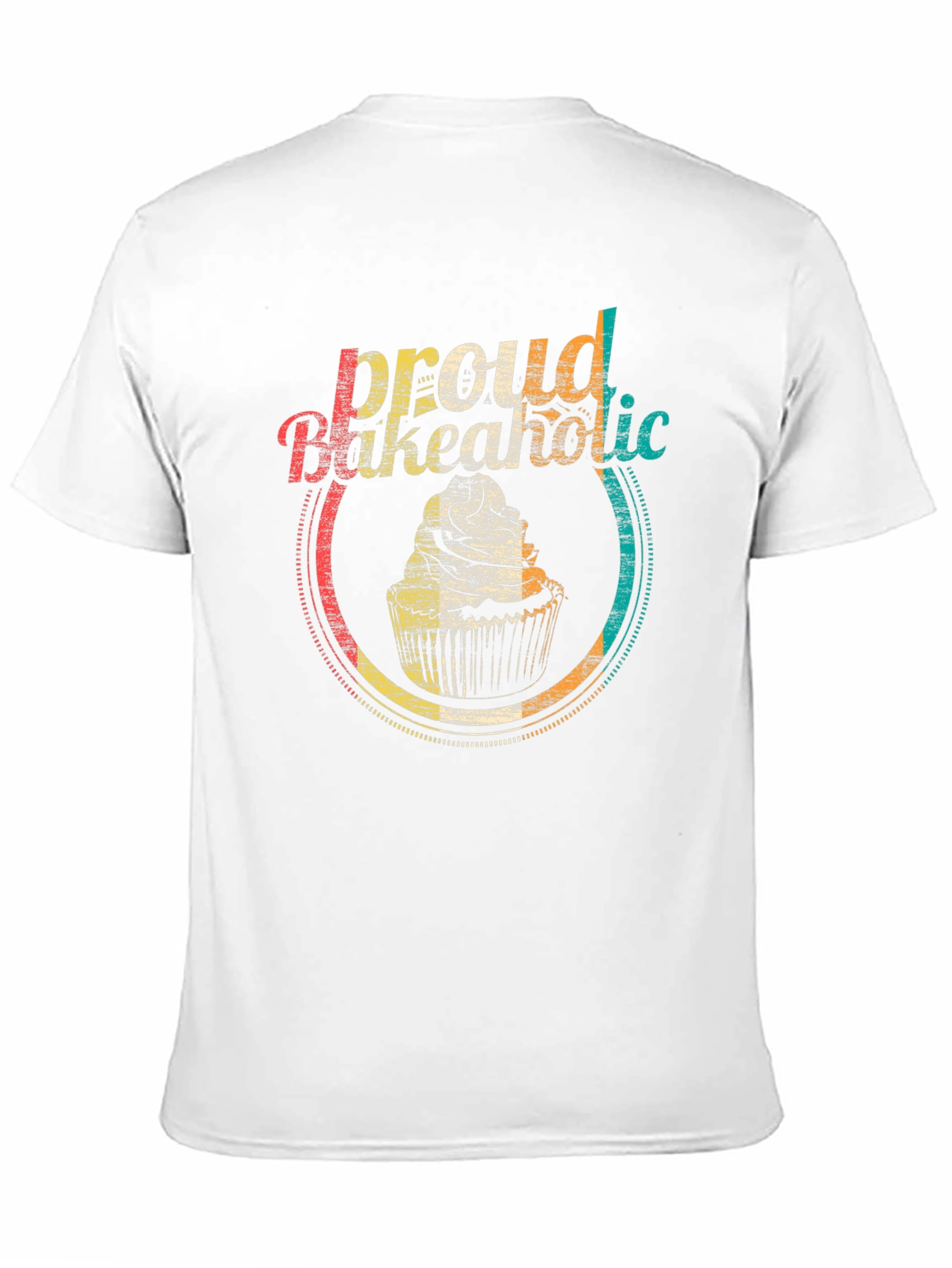 Proud Bakeaholic T-Shirt - Retro Cupcake Design