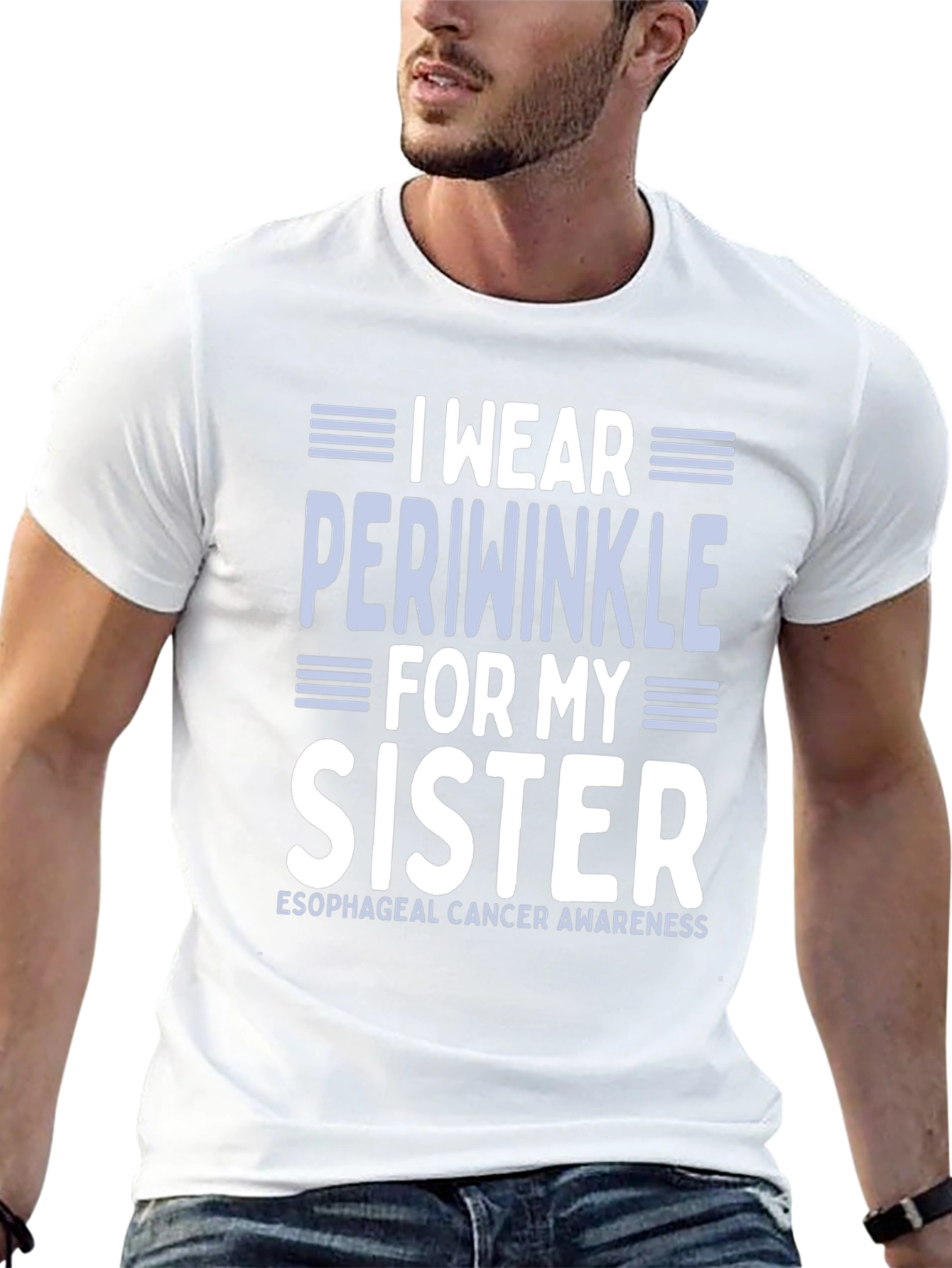 Periwinkle Esophageal Cancer Awareness T-Shirt