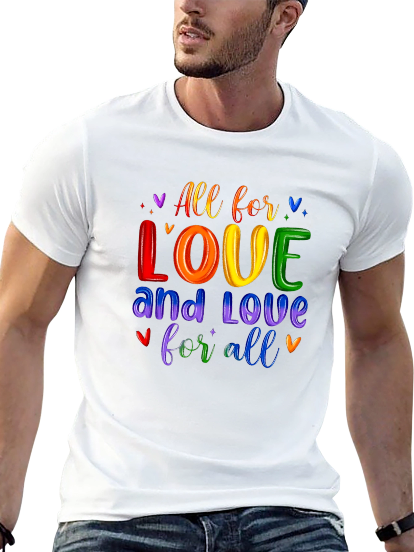 Love For All Rainbow Graphic Tee