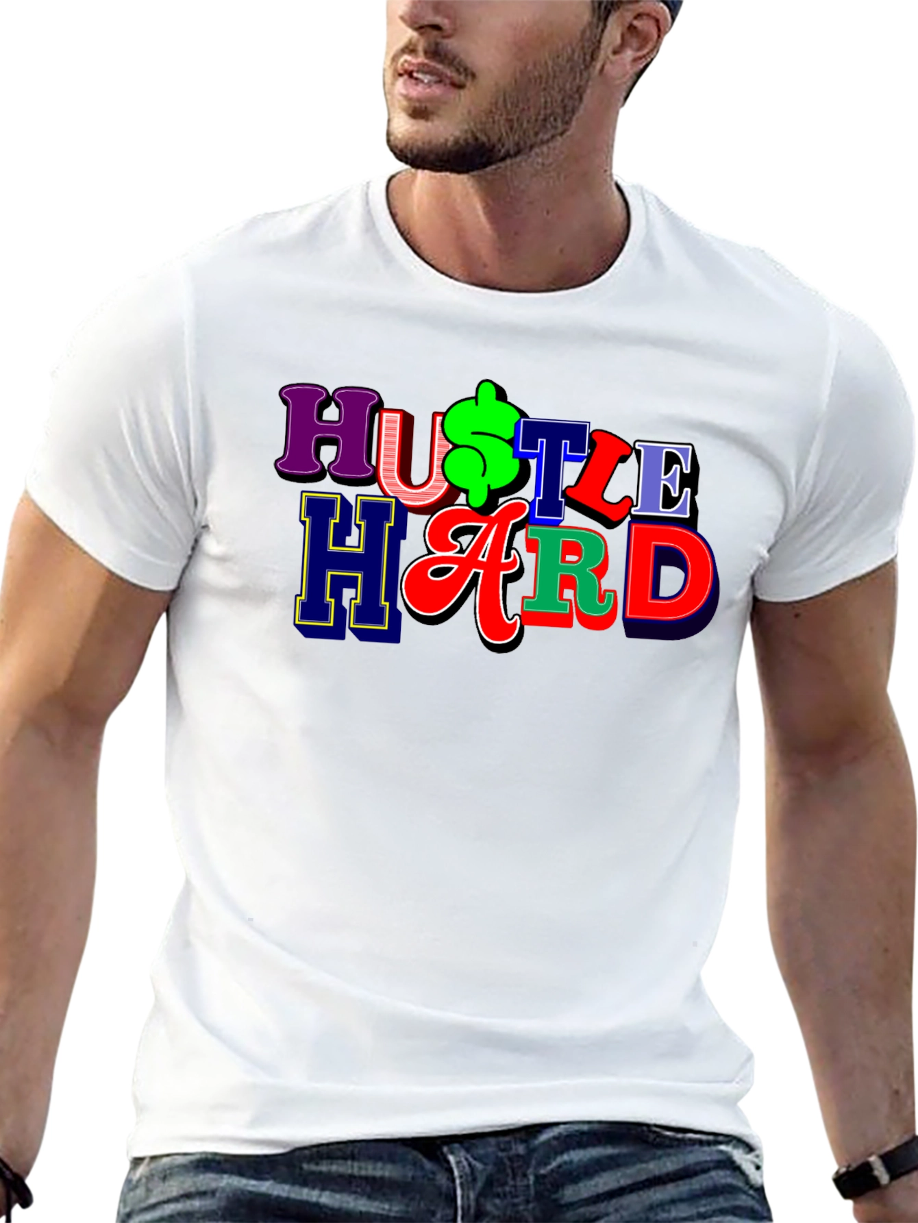 Hustle Hard Graphic Tee - Black T-Shirt