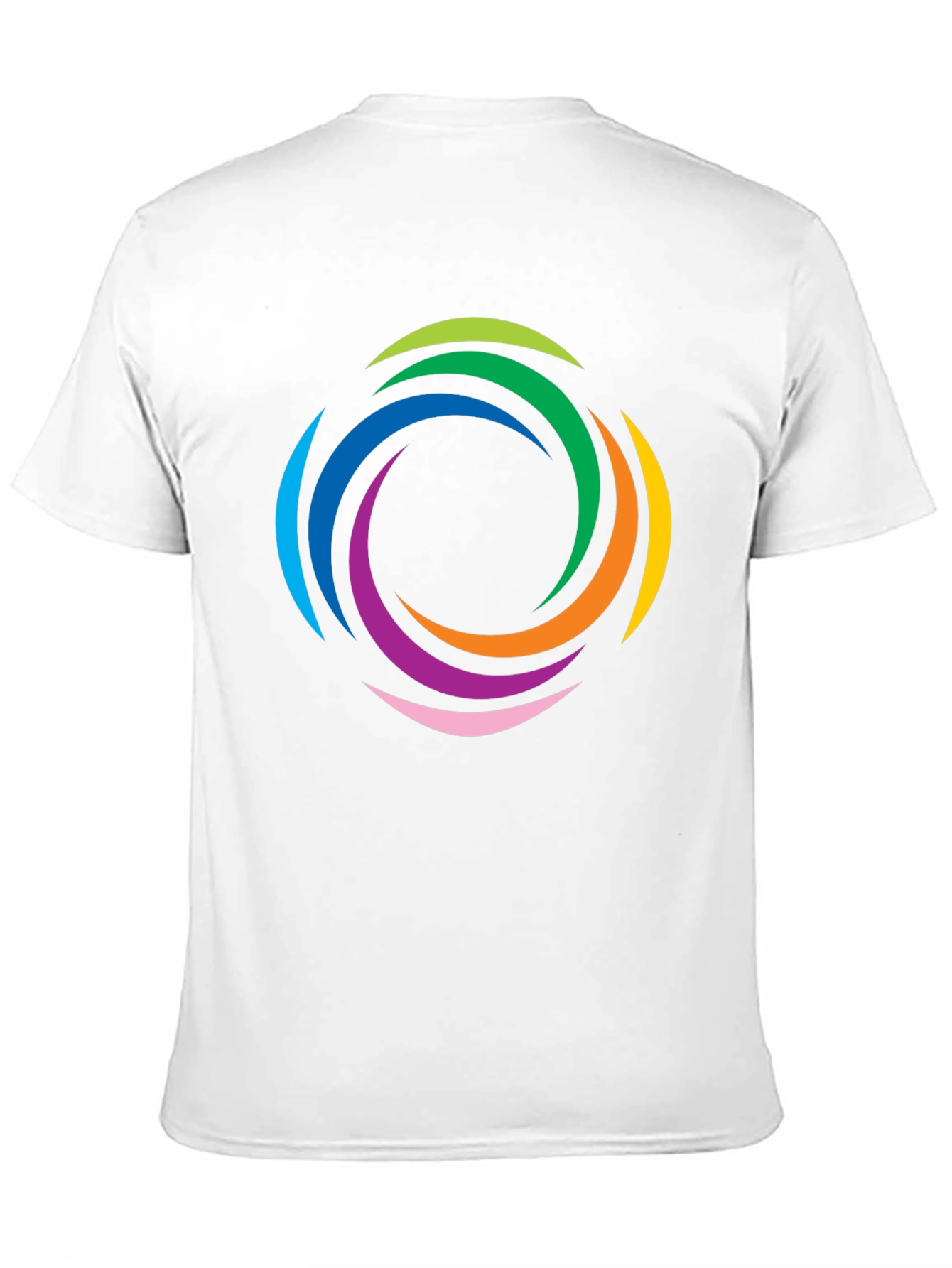 Vibrant Swirl Graphic Black T-Shirt