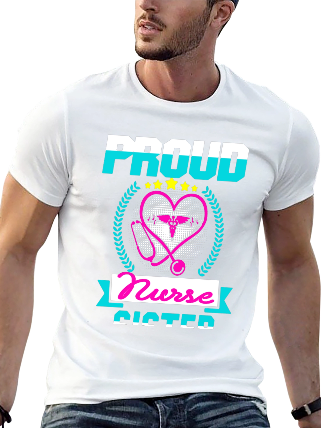 Proud Nurse Sister T-Shirt - Black