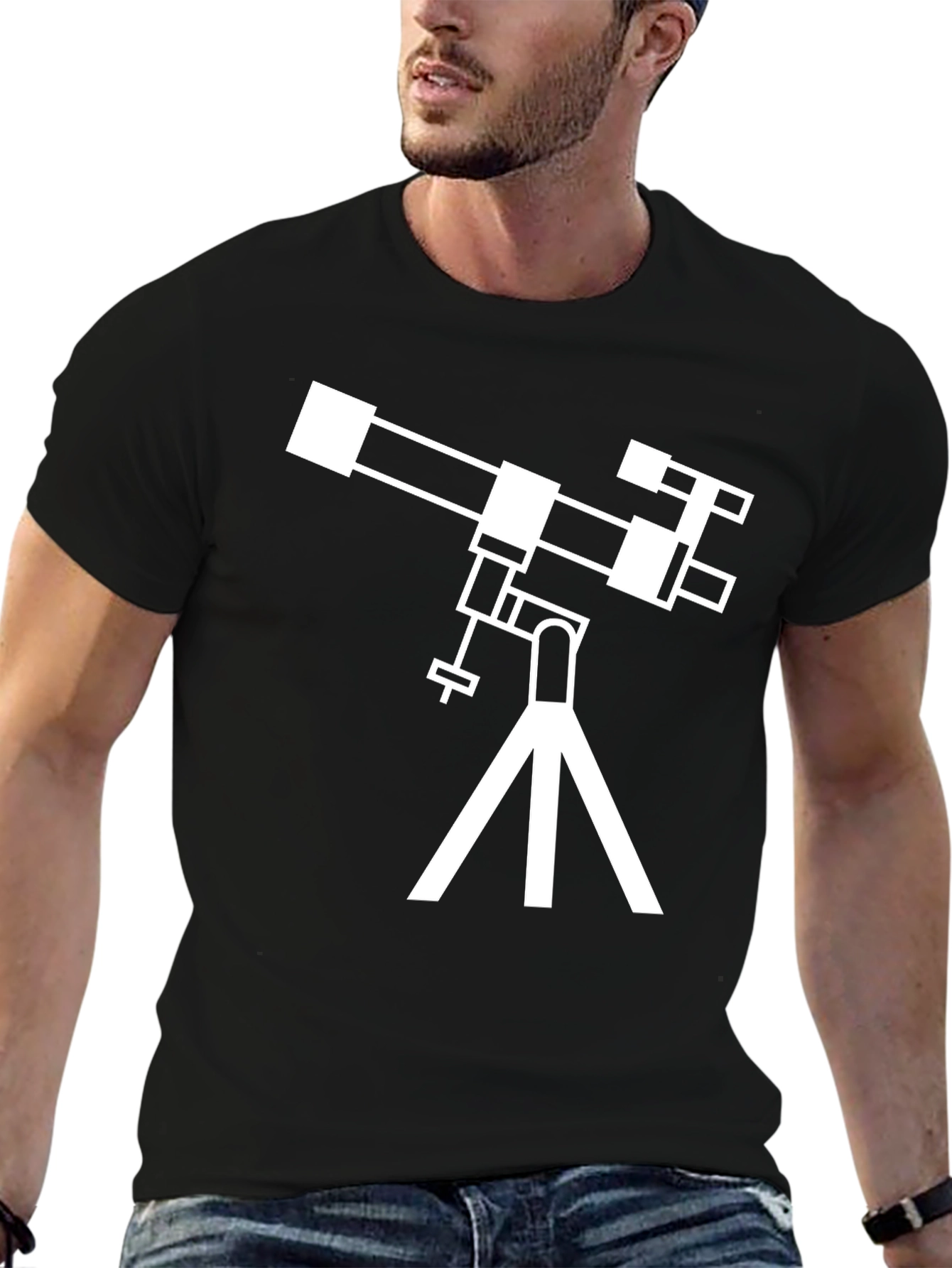 Telescope Graphic Tee - Astronomy Lover Gift