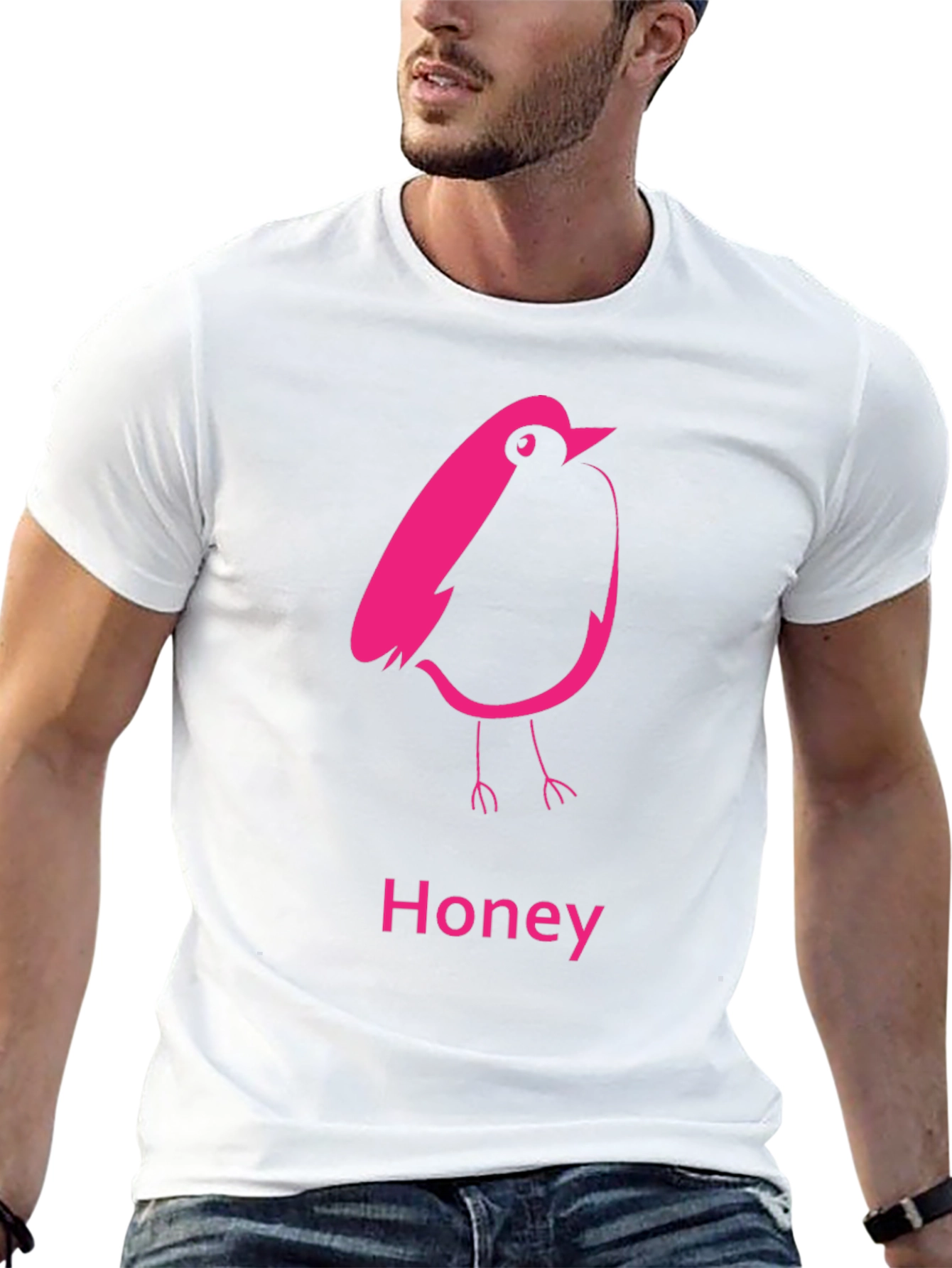 Honey Bird Graphic Tee - Black Cotton Comfort