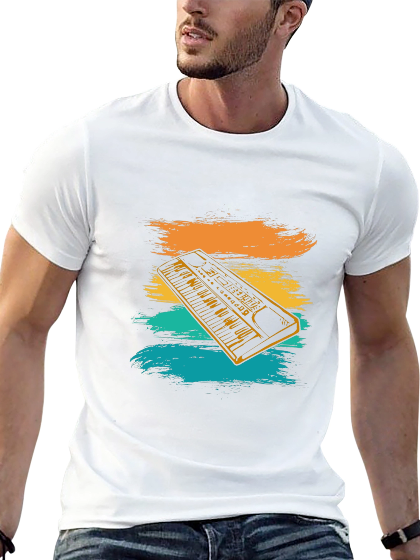 Retro Keyboard T-Shirt - Musician Gift