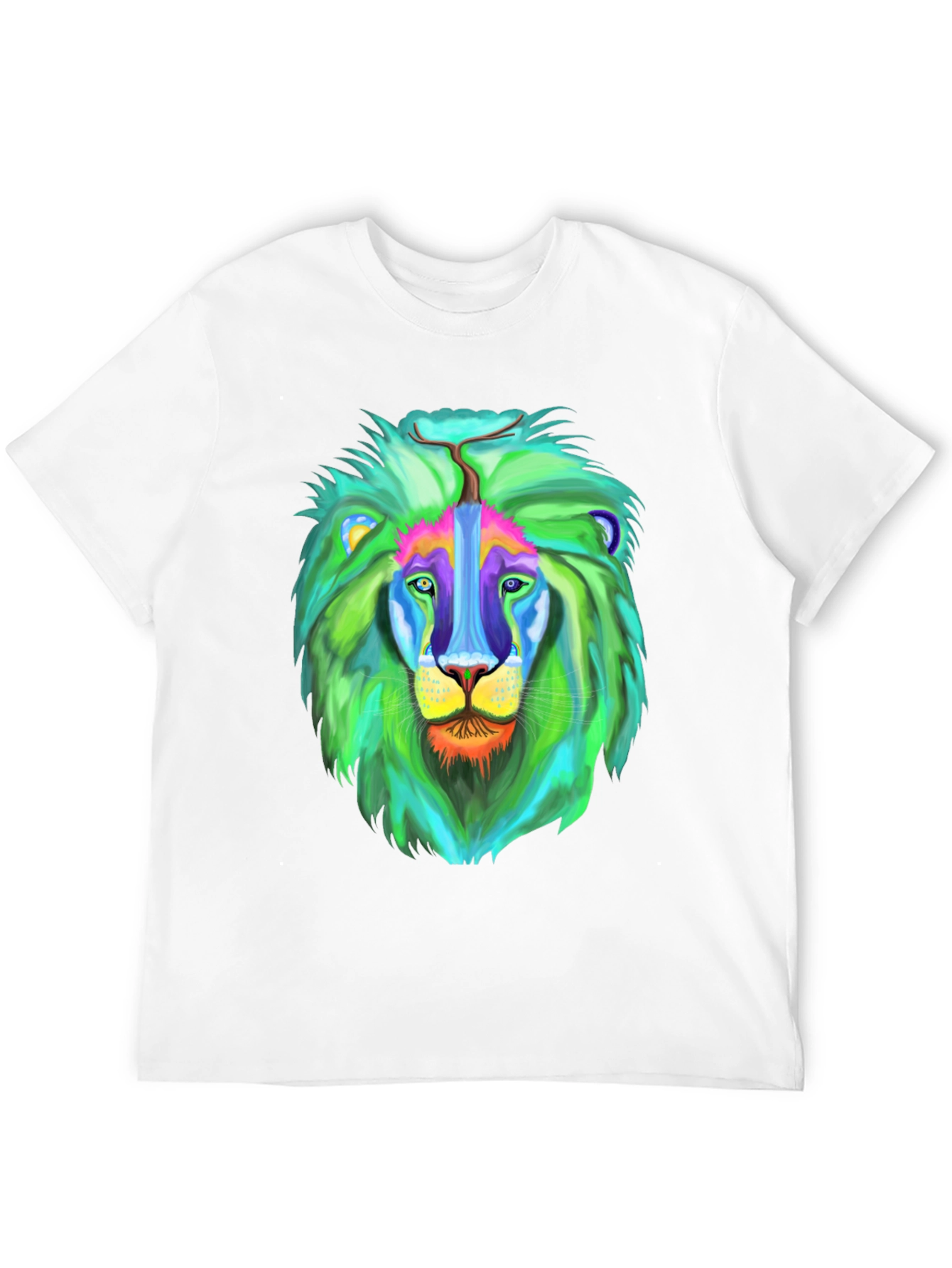 Vibrant Lion Graphic T-Shirt - Bold Style