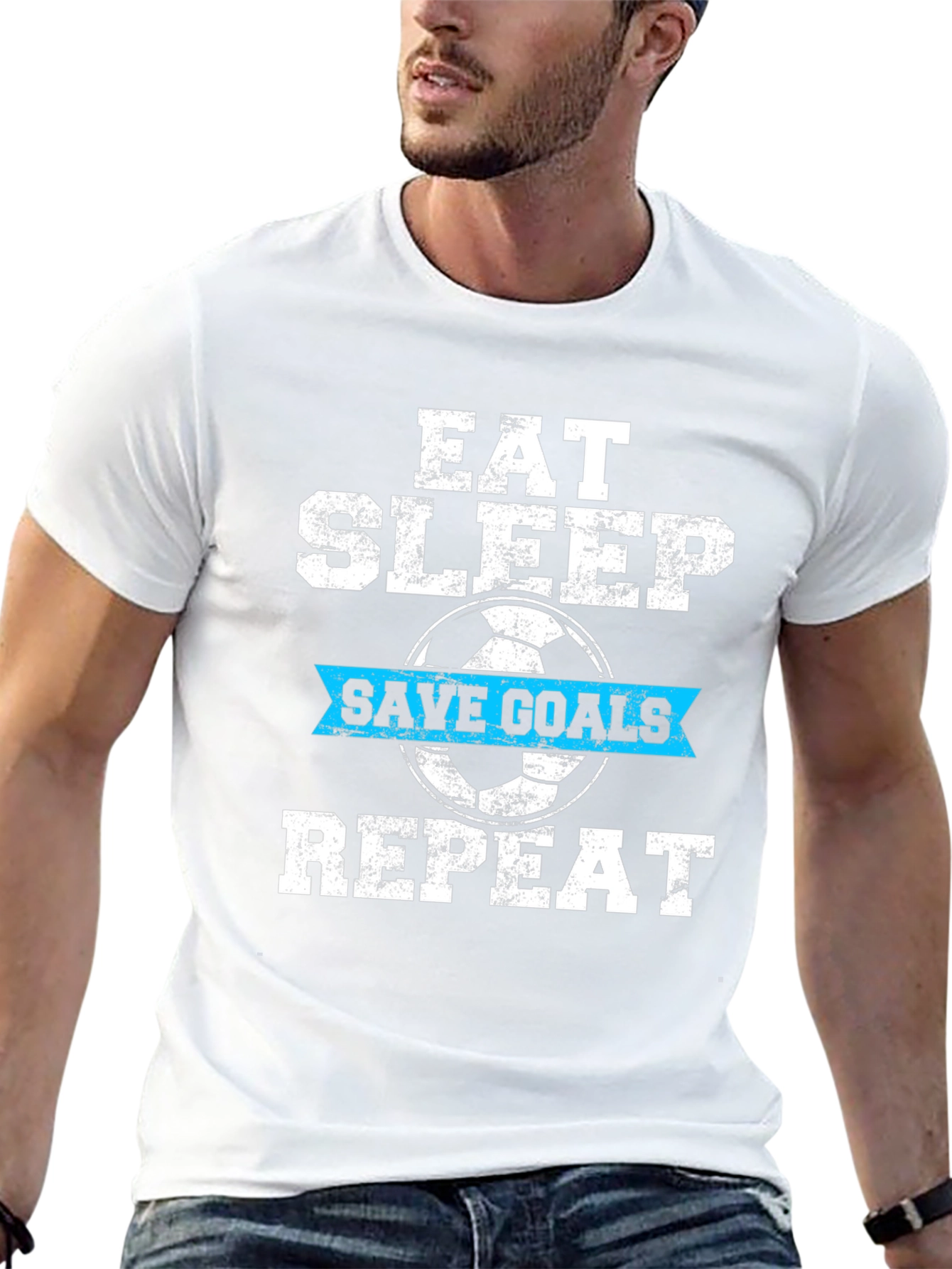 Eat Sleep Save Goals Repeat T-Shirt
