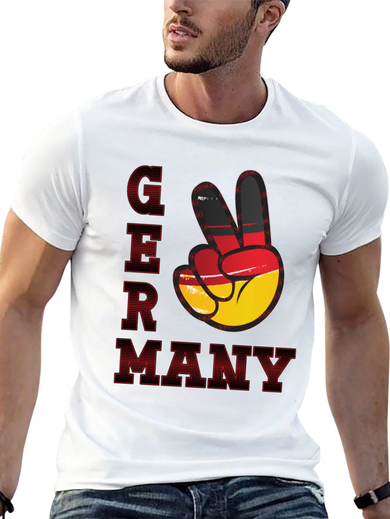 Germany Peace Sign T-Shirt - Black