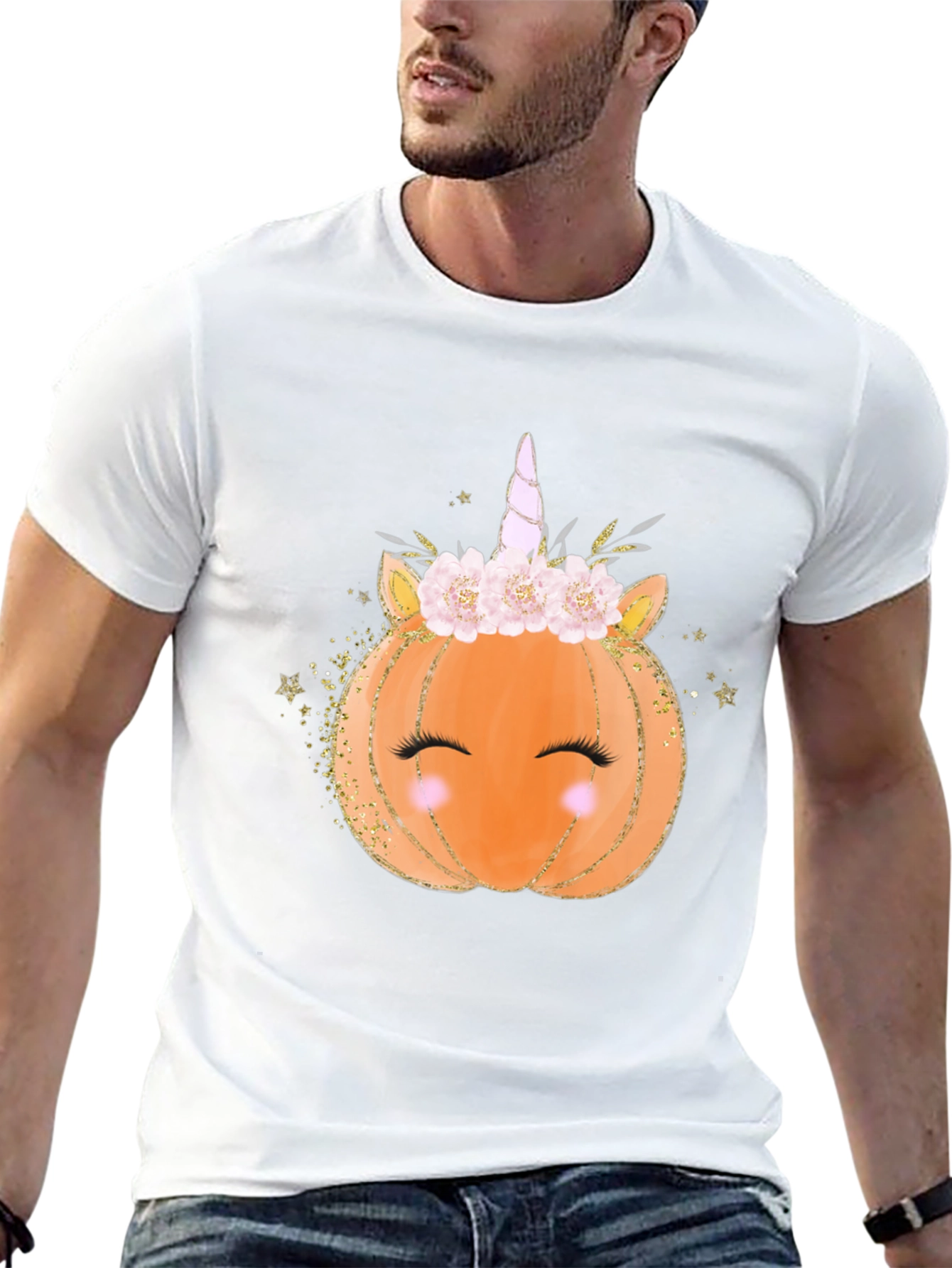 Unicorn Pumpkin Halloween Graphic Tee