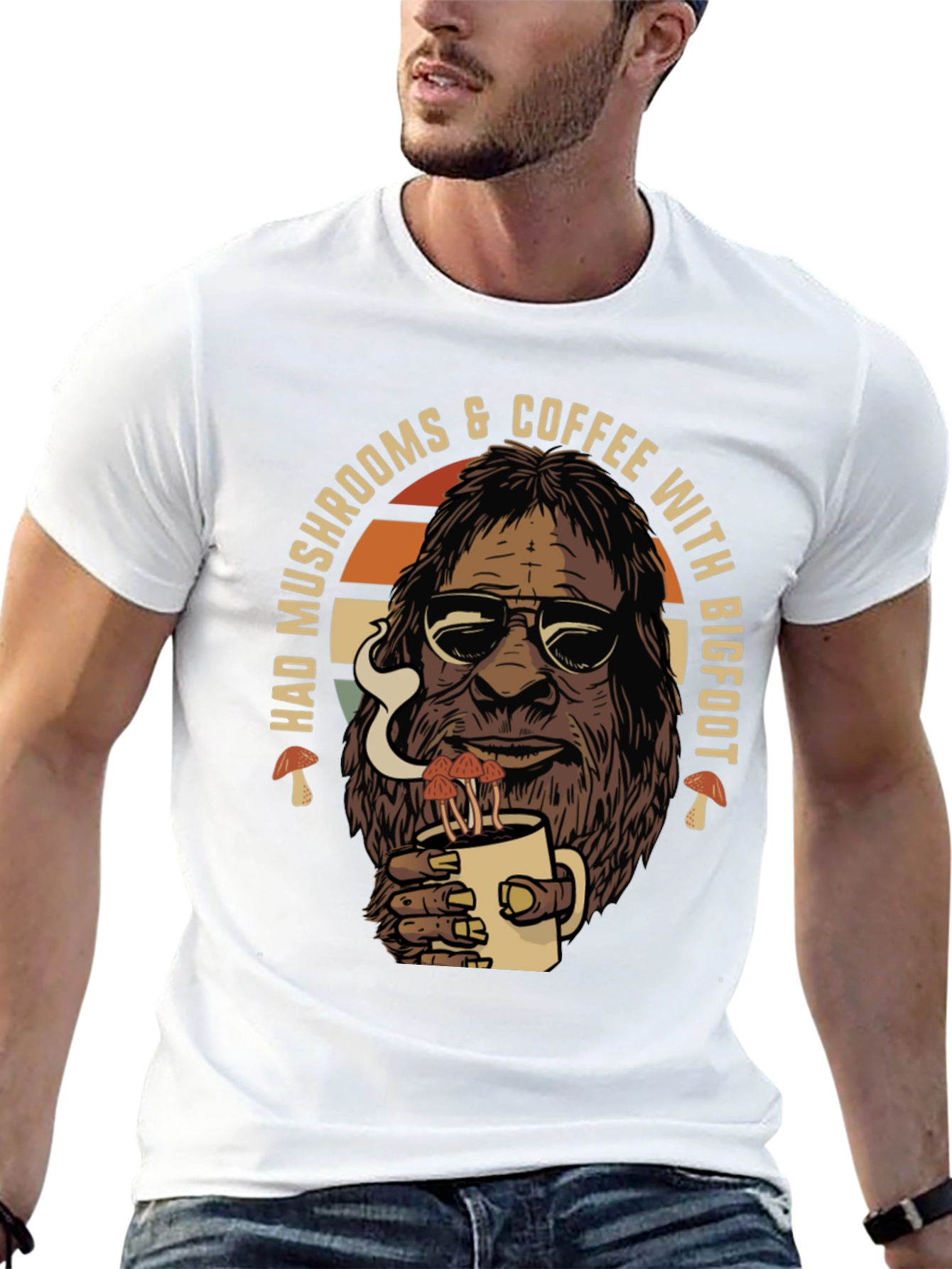 Bigfoot Mushroom Coffee T-Shirt