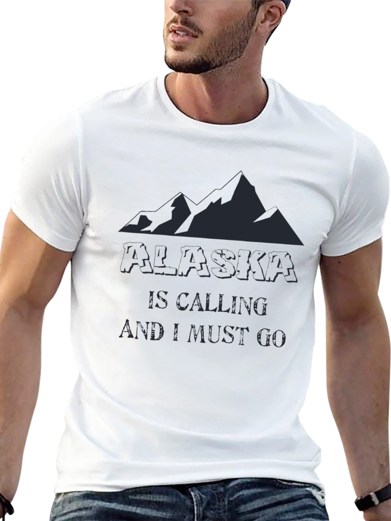 Alaska Is Calling T-Shirt - Mountain Design