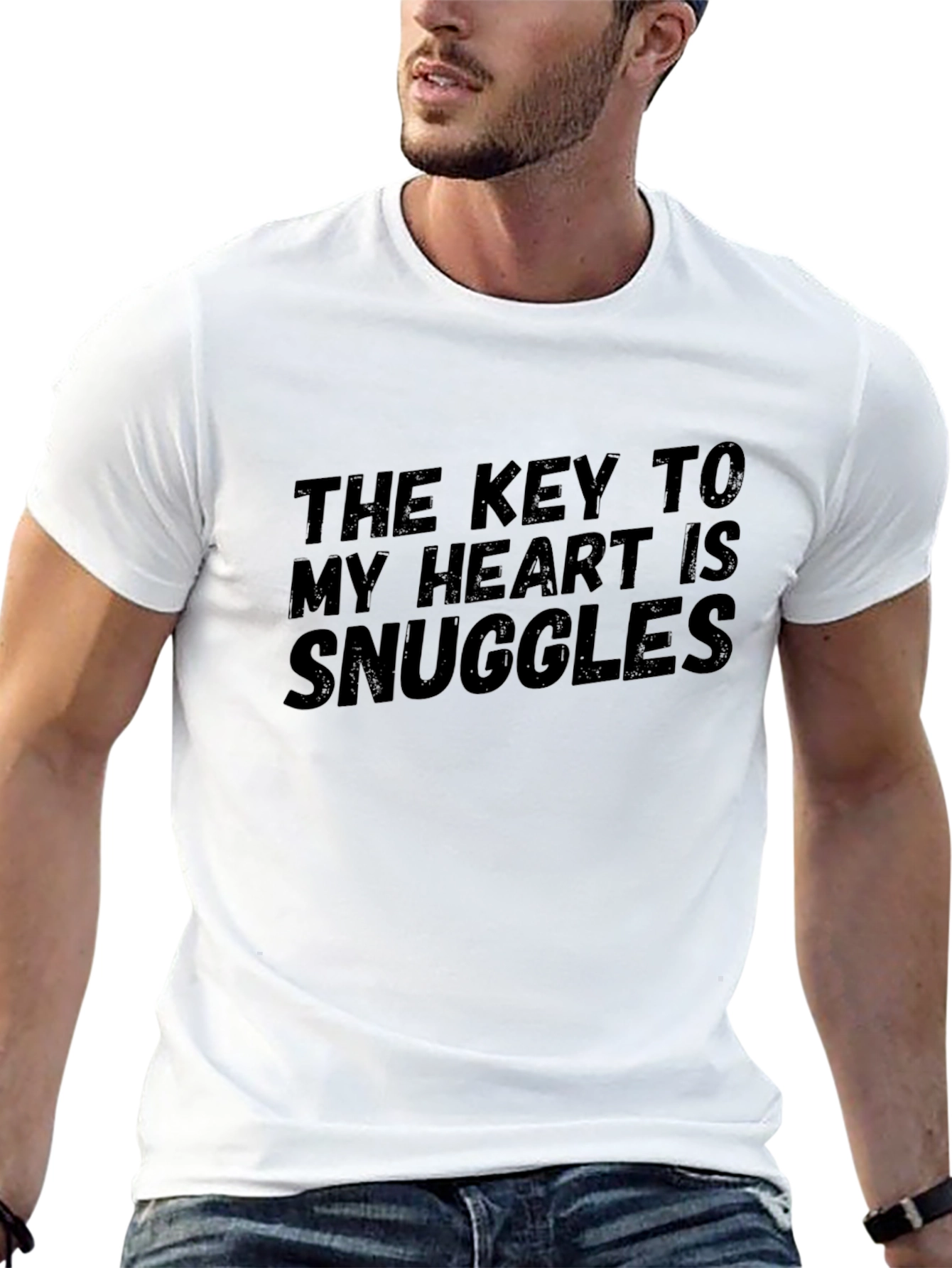 Snuggles Heart T-Shirt | Mens Graphic Tee