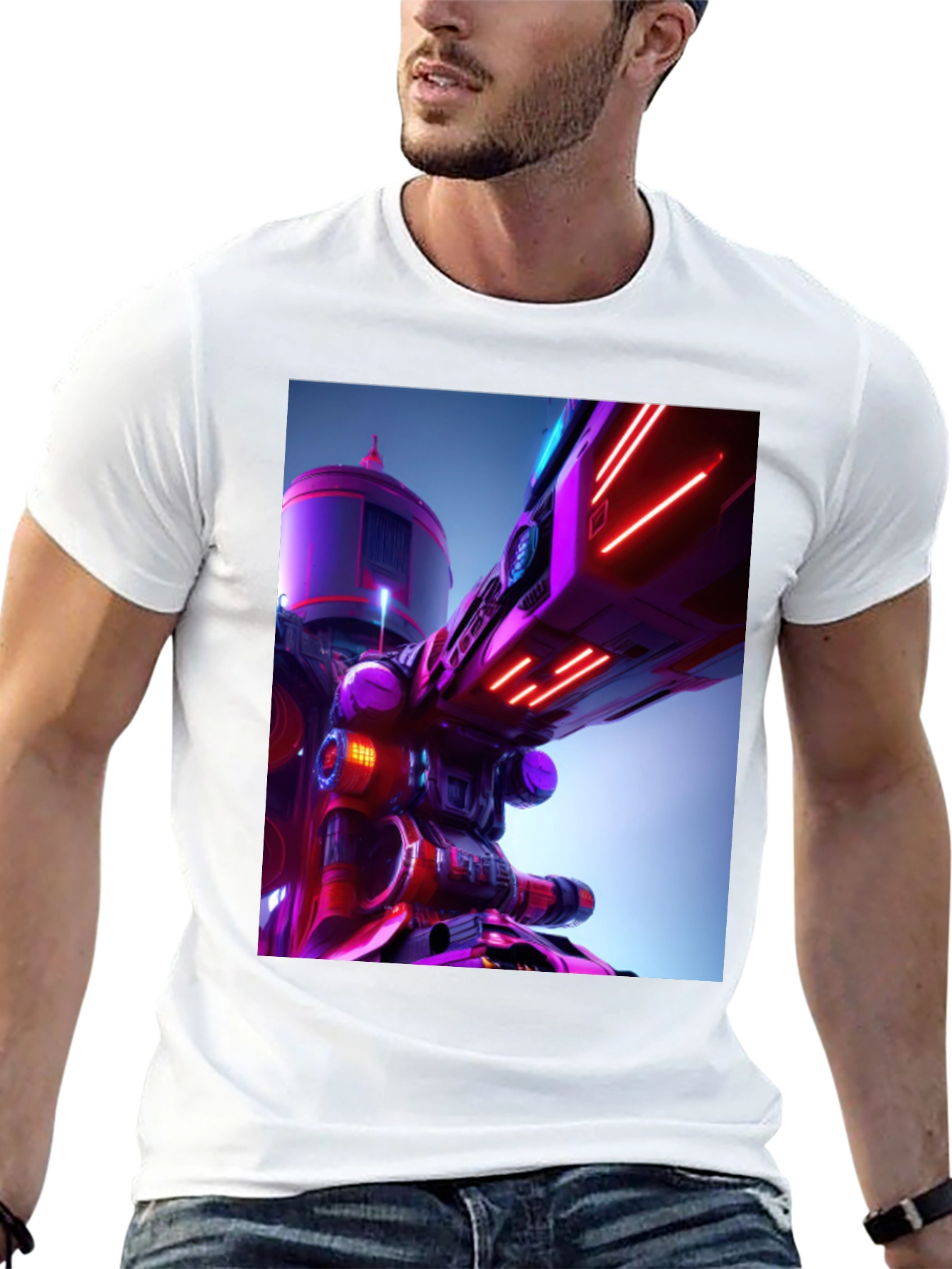 Futuristic Tech Graphic Tee