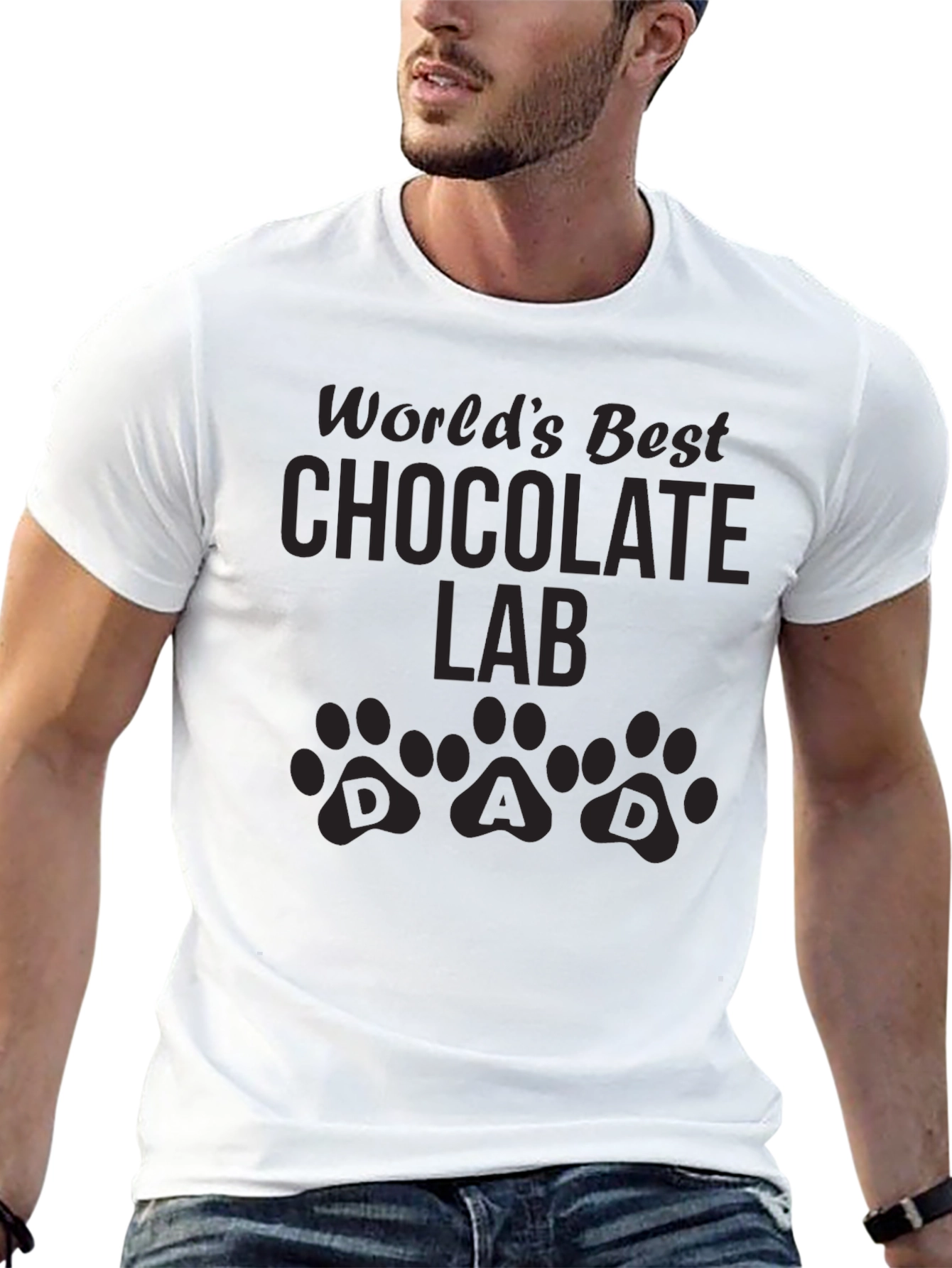 Worlds Best Chocolate Lab Dad T-Shirt