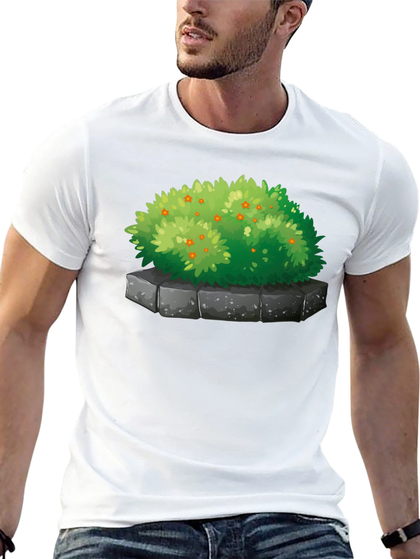 Bush Graphic Tee - Black Cotton Blend T-Shirt