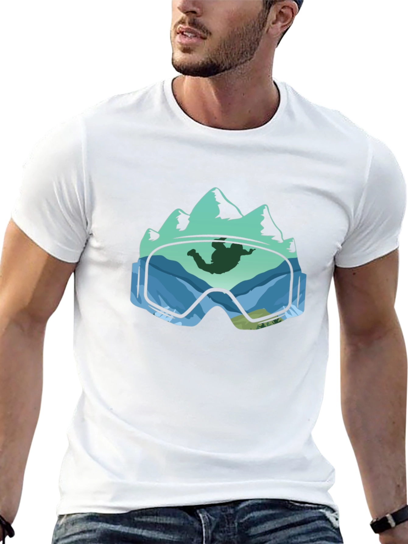 Mountain Goggles Skydiver T-Shirt - Adventure Ready