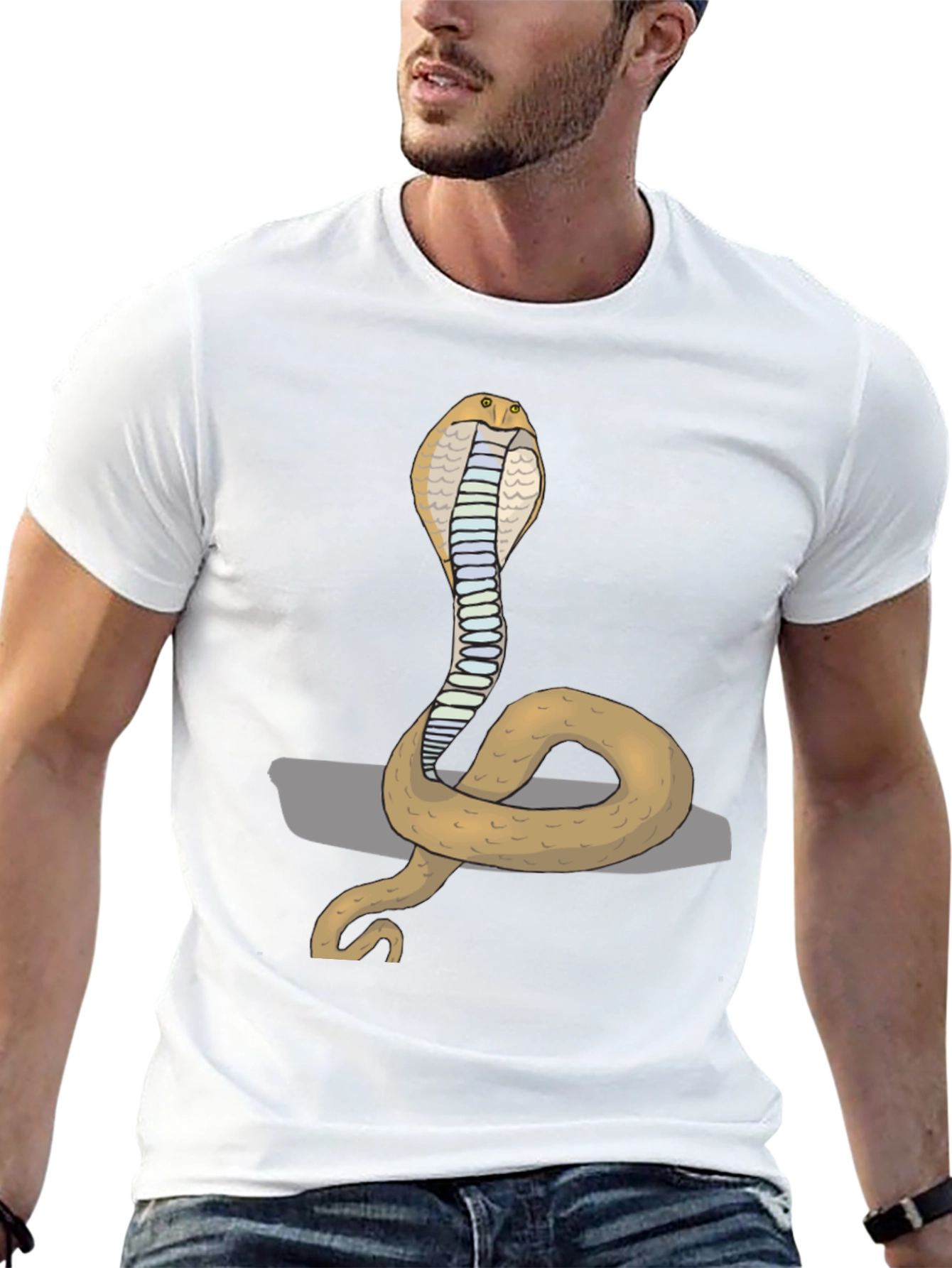 Cobra Graphic Print T-Shirt - Cool Snake Tee