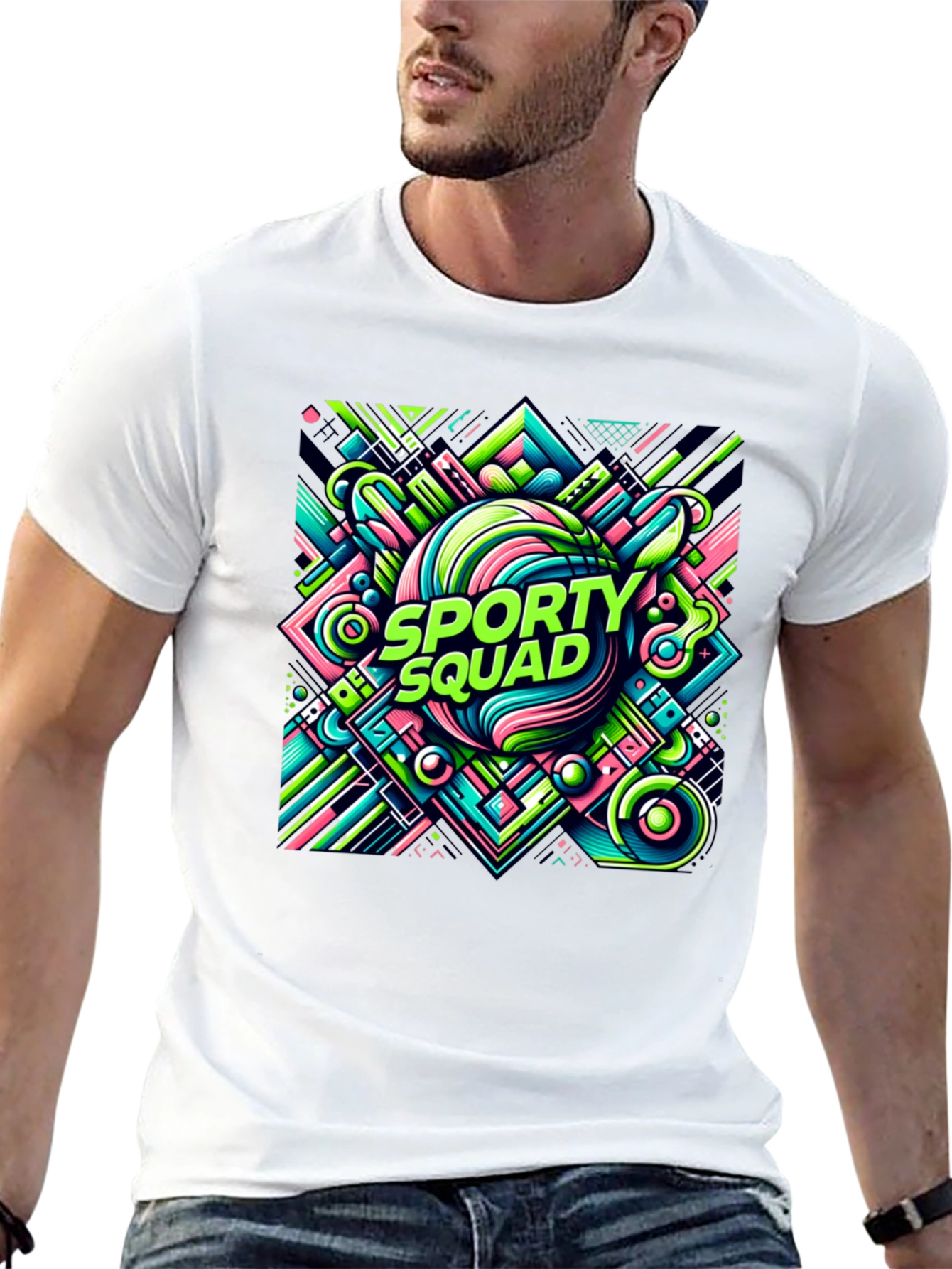 Sporty Squad Graphic Tee - Black