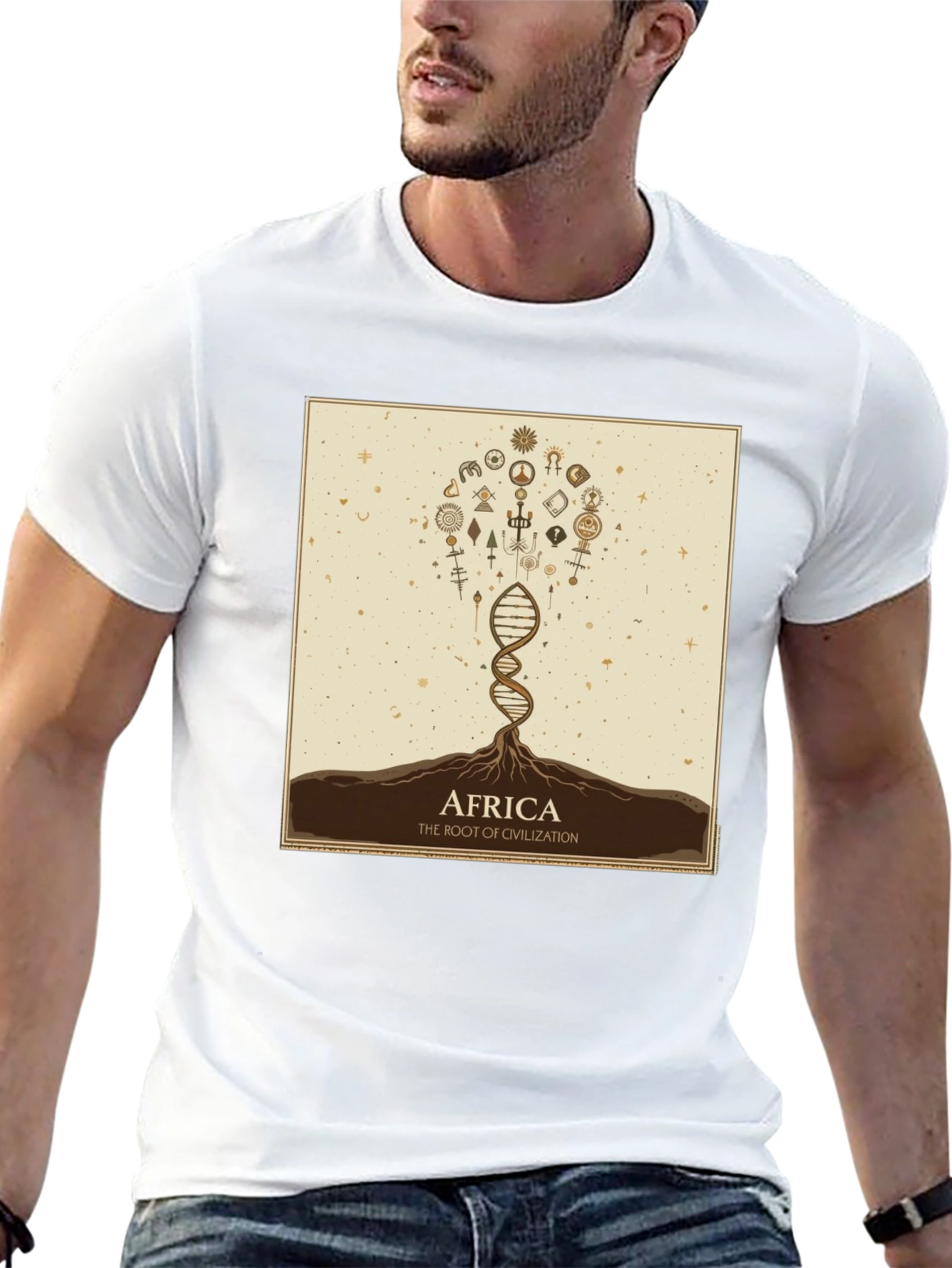 Africa Root of Civilization Black Graphic T-Shirt