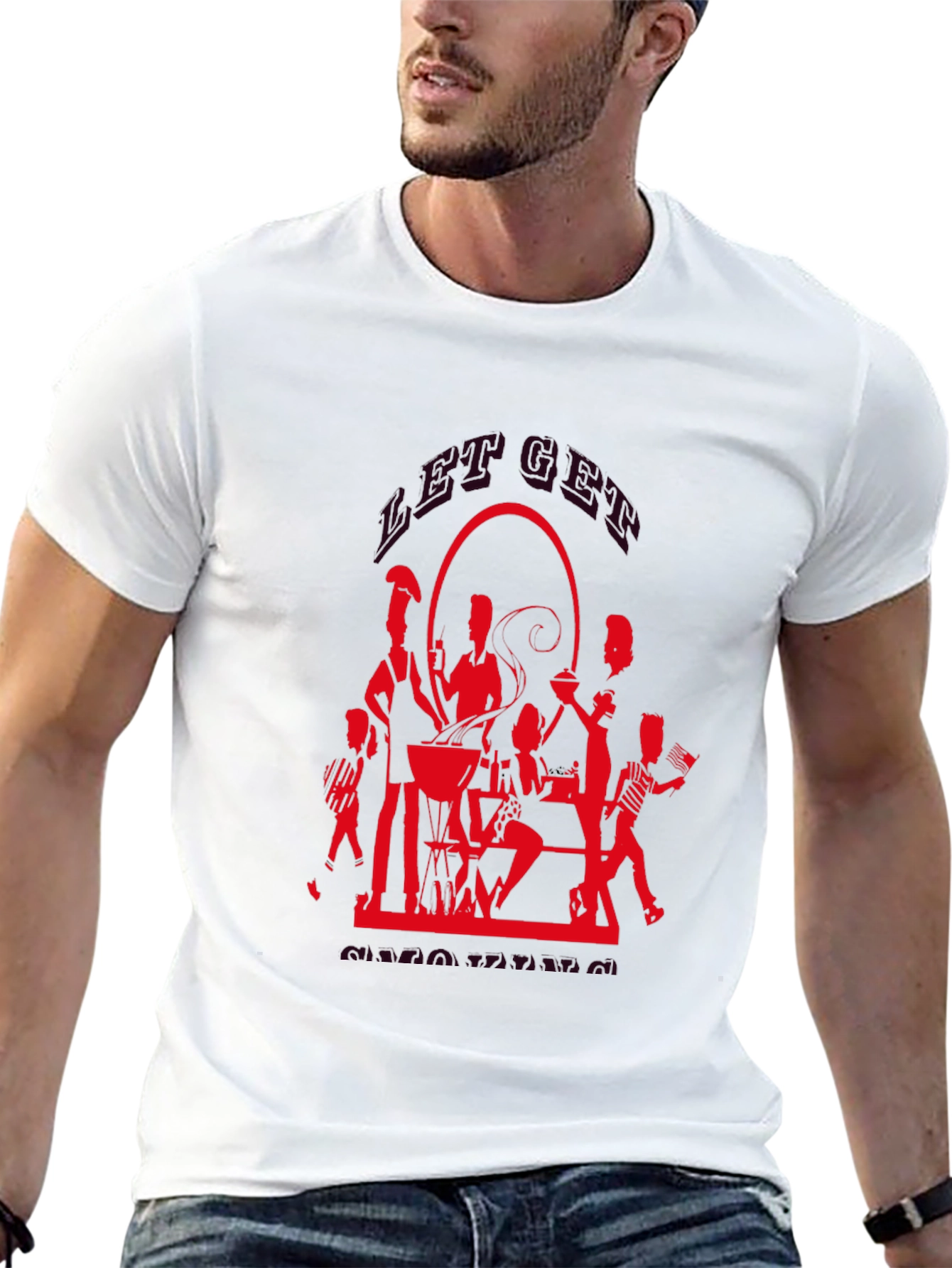 BBQ Silhouette Graphic T-Shirt