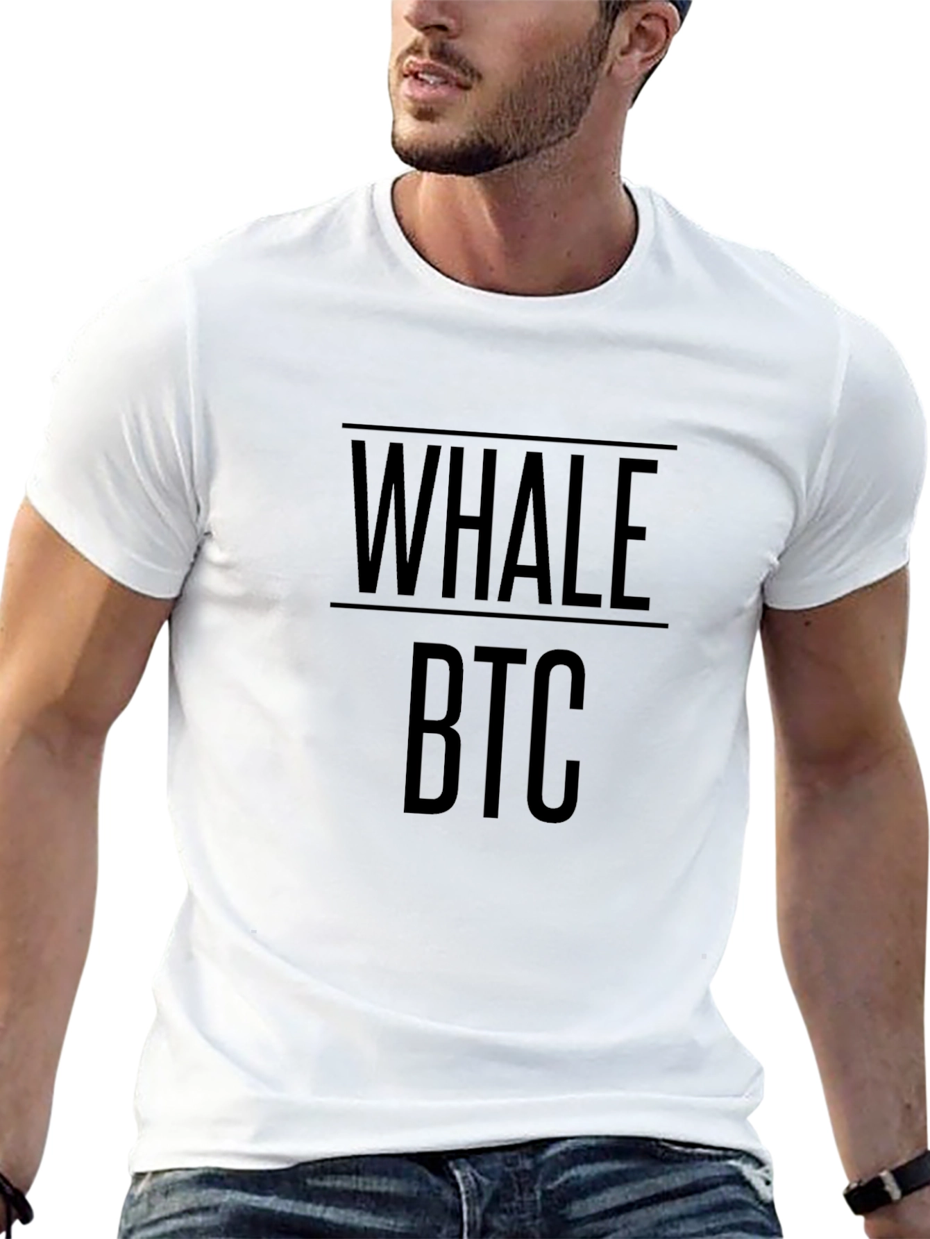 Whale BTC Crypto Black T-Shirt