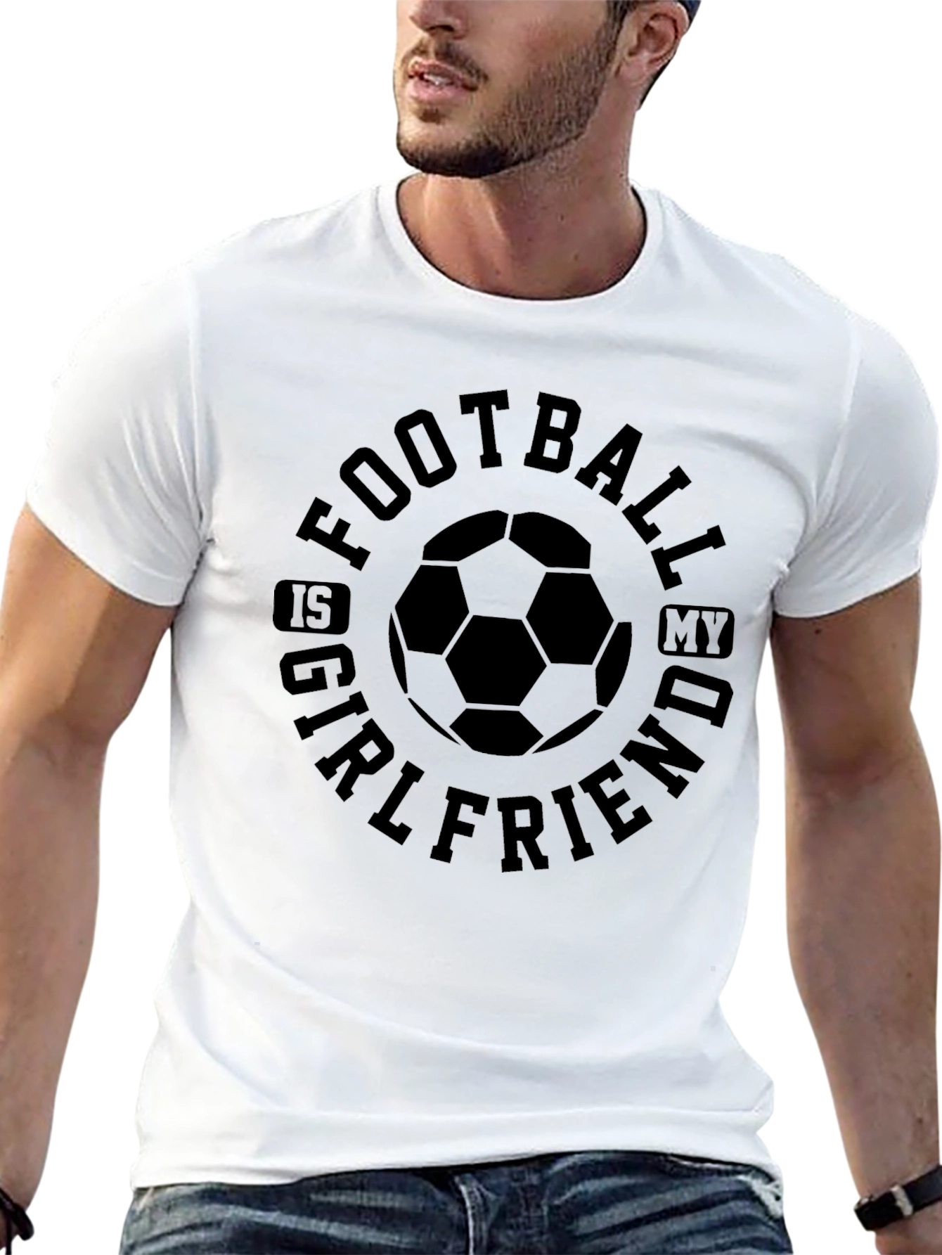 Football Is My Girlfriend Graphic T-Shirt