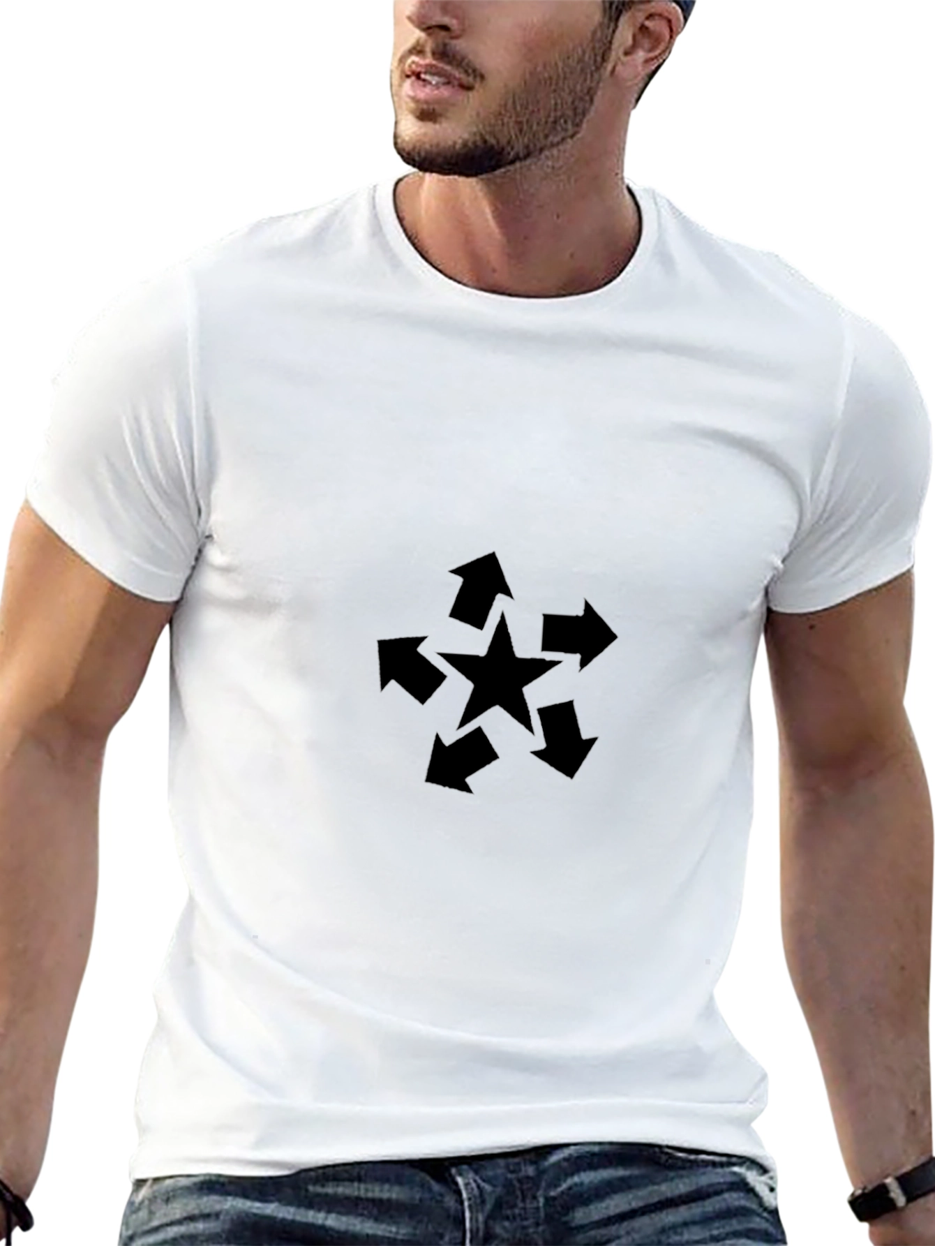 Star Arrow Mens Graphic T-Shirt