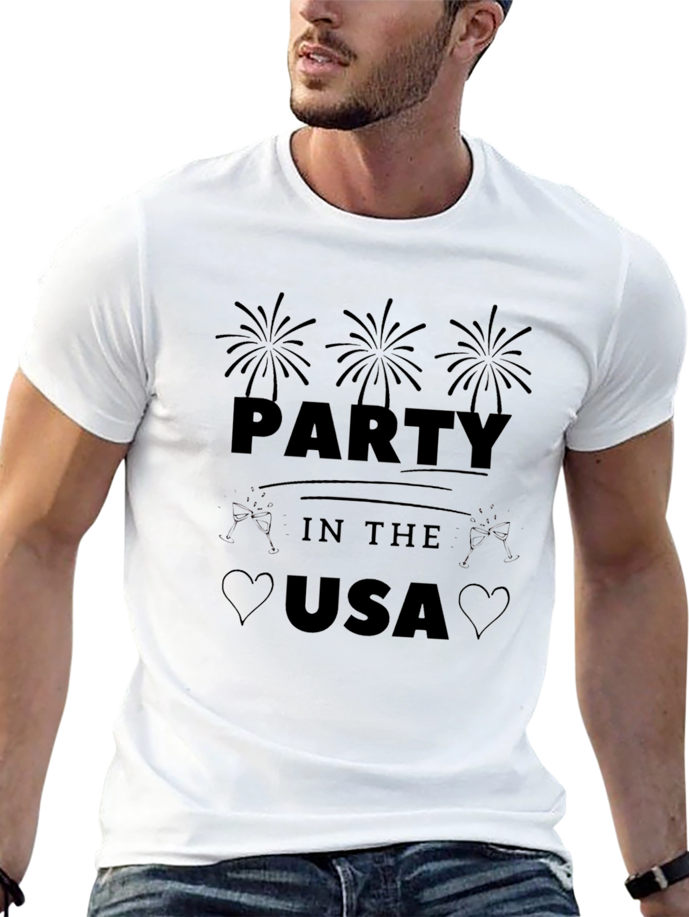 Party in the USA Black T-Shirt