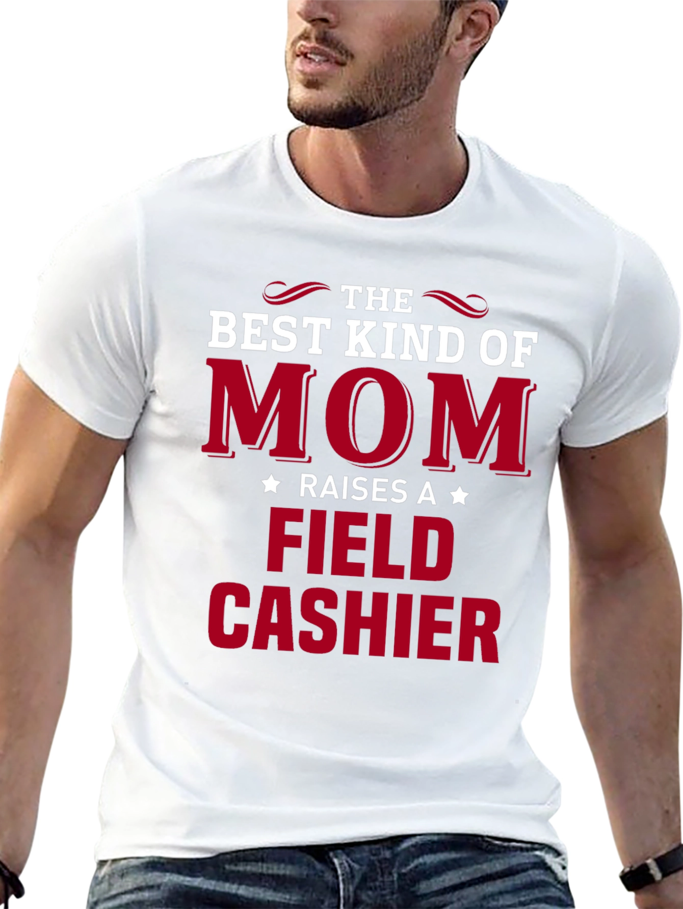 Best Kind of Mom Field Cashier T-Shirt