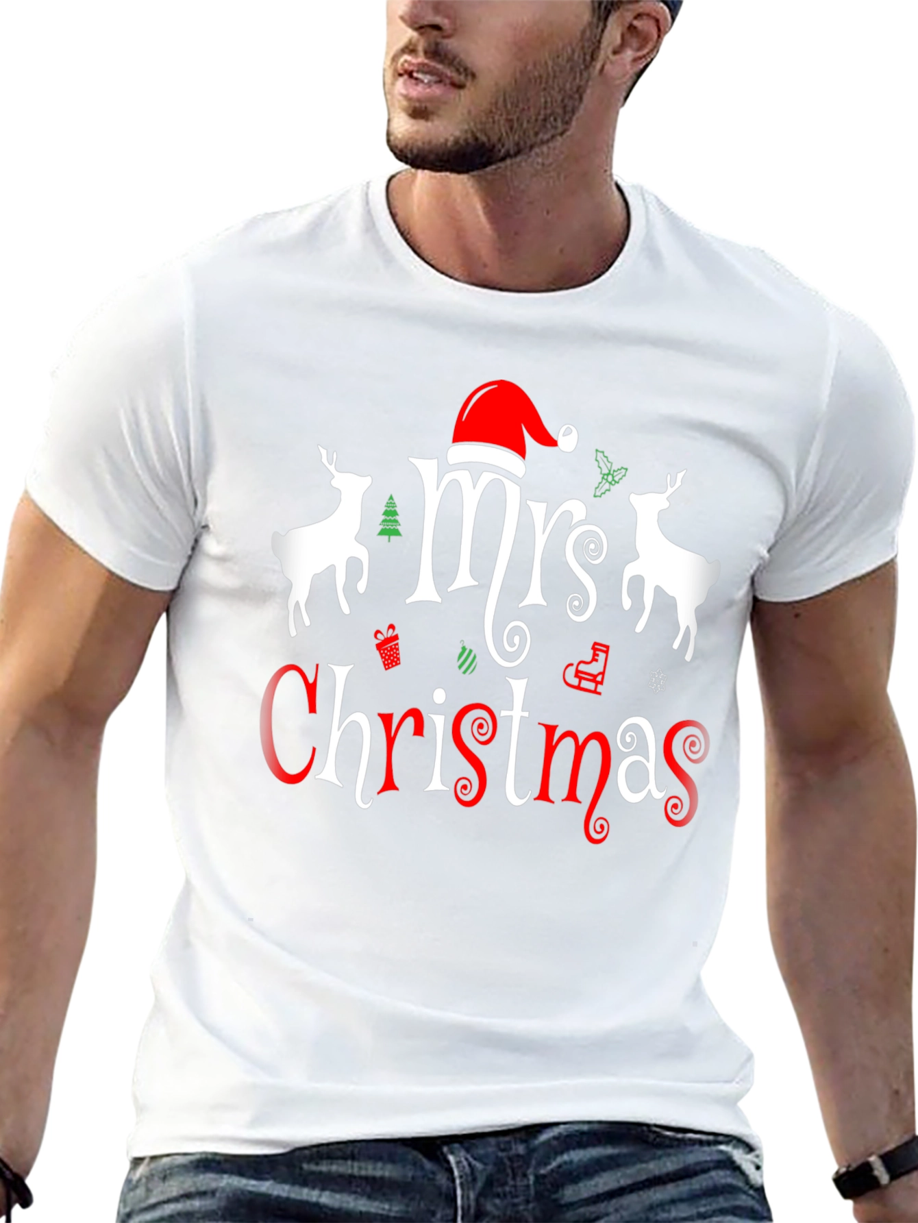 Mrs. Christmas Graphic Tee - Holiday Festive Shirt