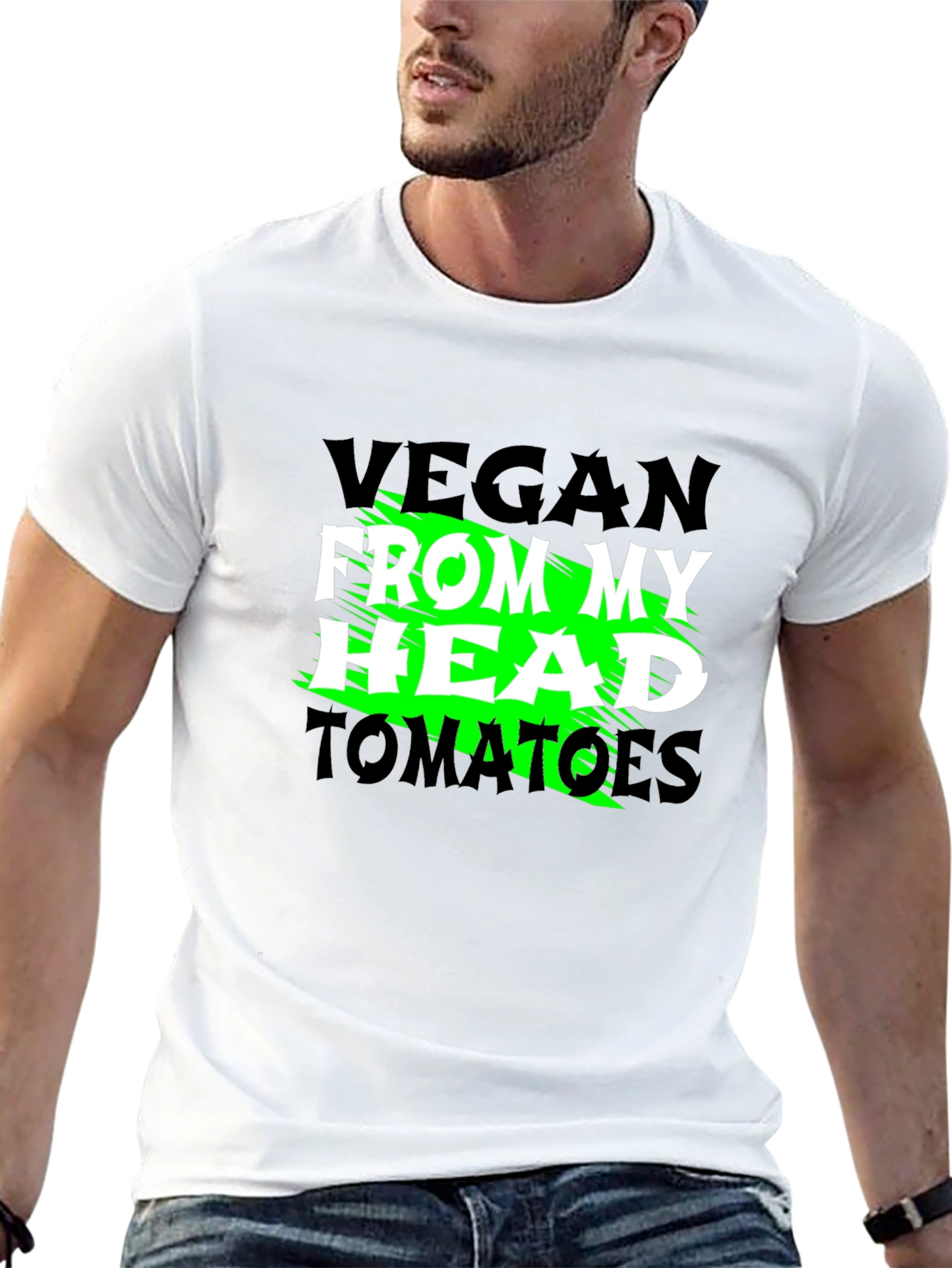 Vegan From My Head Tomatoes Graphic Tee