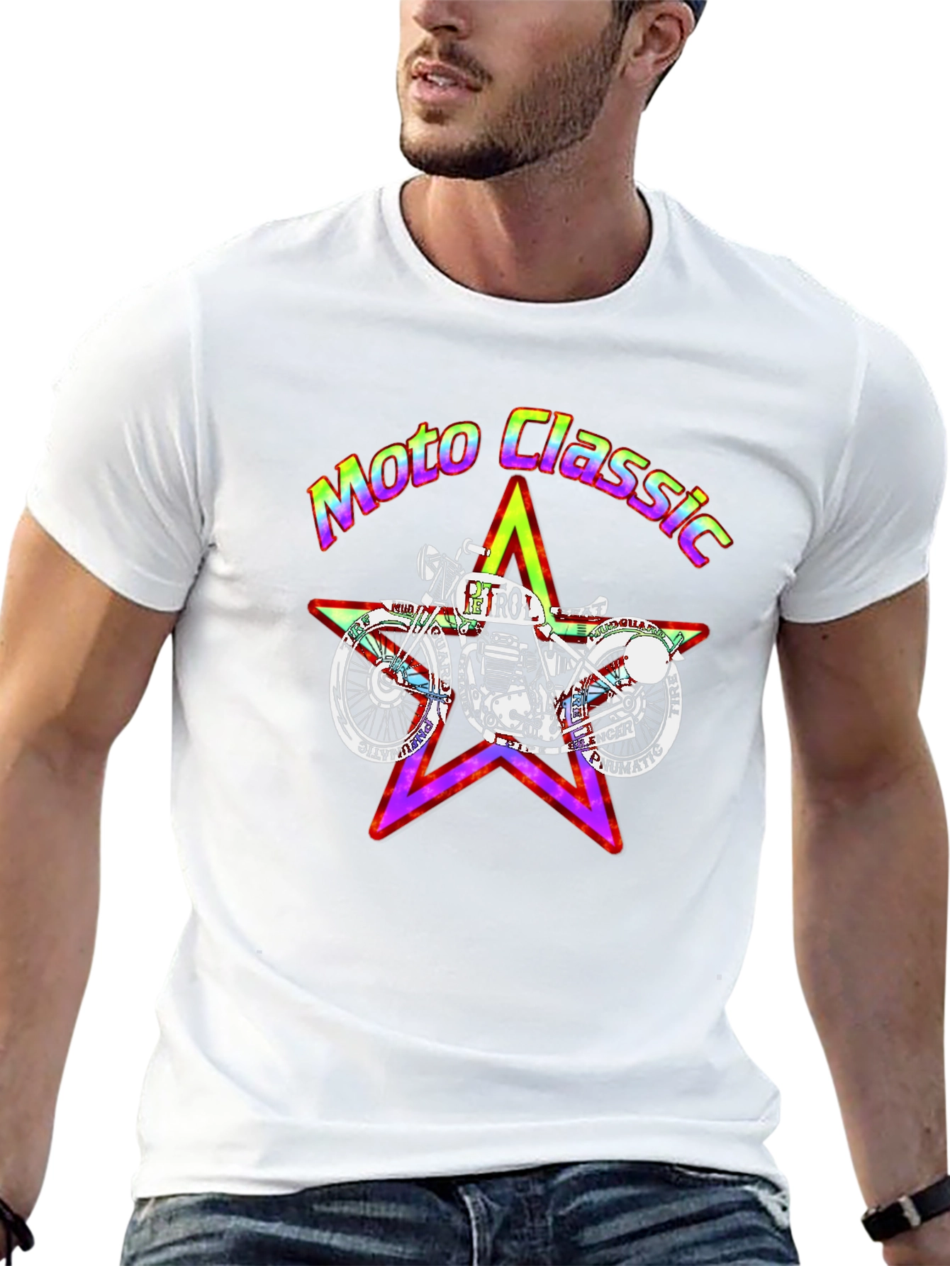 Moto Classic T-Shirt - Stylish Motorcycle Graphic Tee