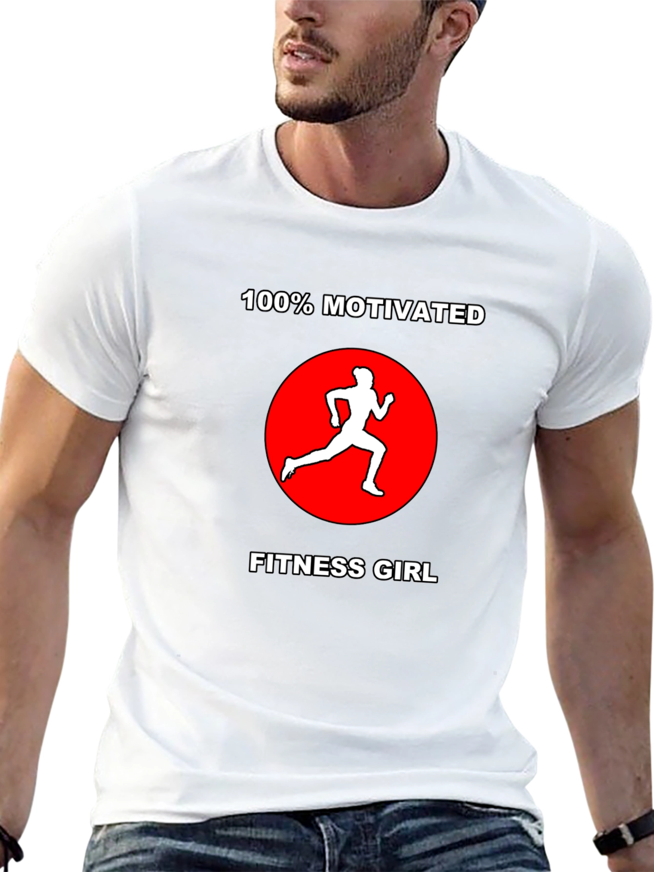 Motivated Fitness Girl Black T-Shirt