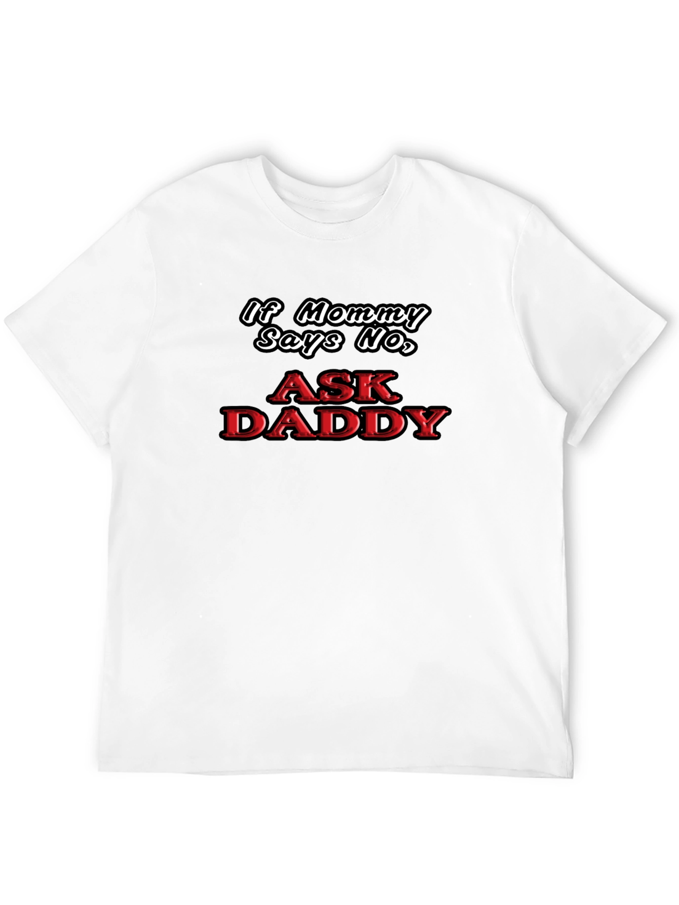 Ask Daddy Black Graphic Tee