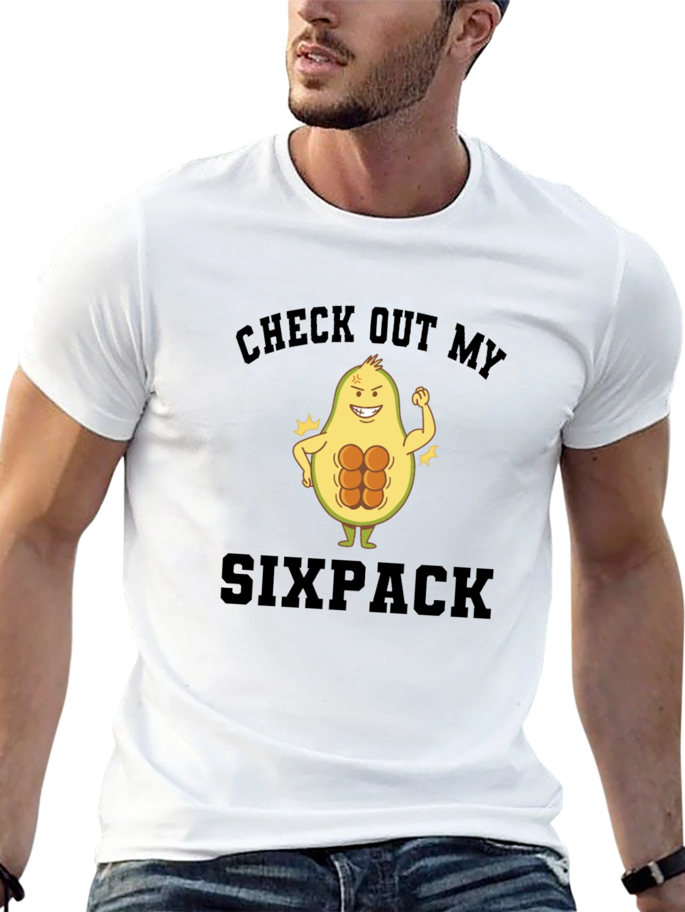 Avocado Six Pack Graphic T-Shirt