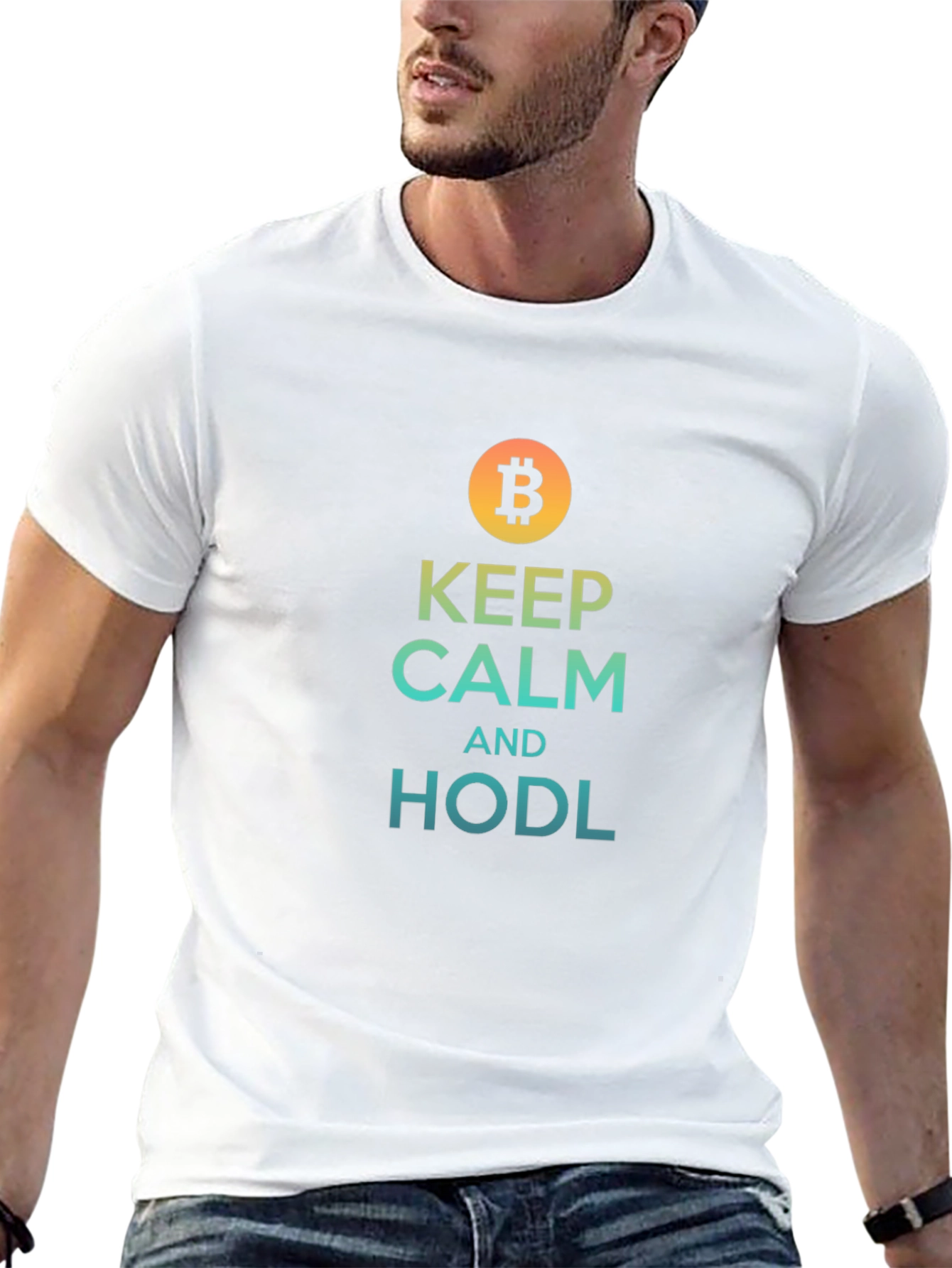 Keep Calm and HODL Bitcoin Crypto T-Shirt
