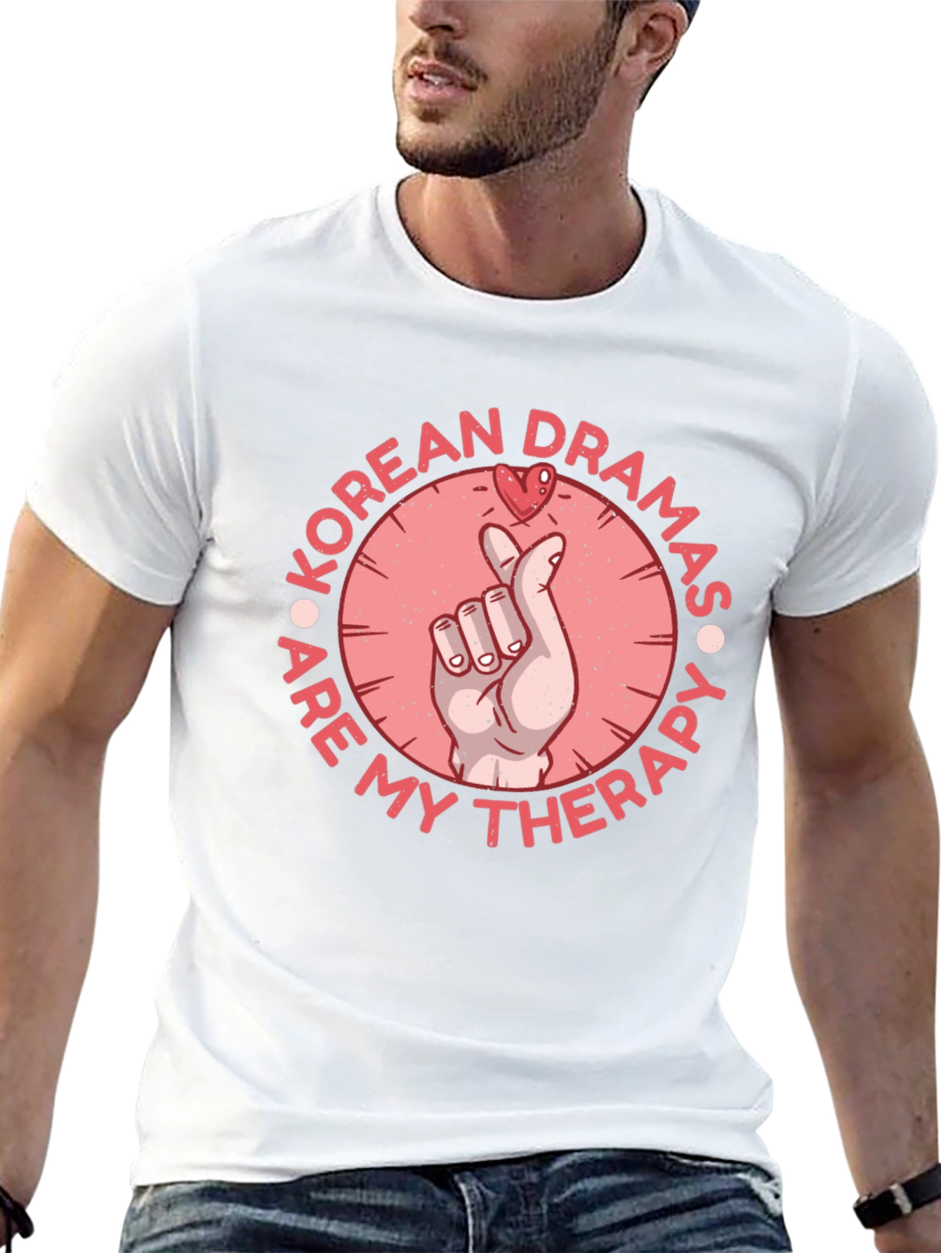 Korean Drama Therapy T-Shirt - Snapping Finger Heart