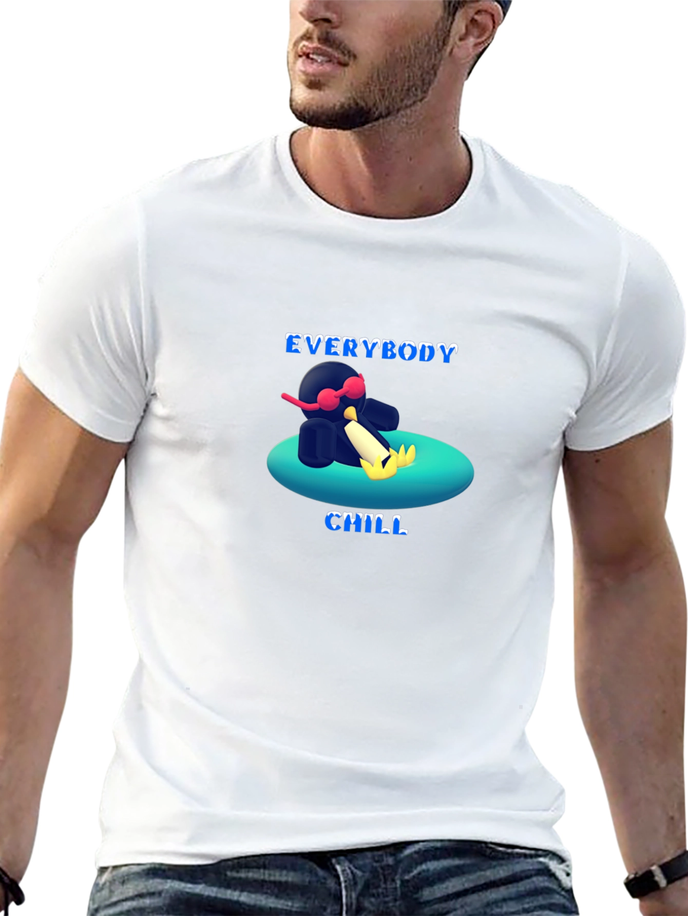 Everybody Chill T-Shirt - Cool Penguin Summer Tee