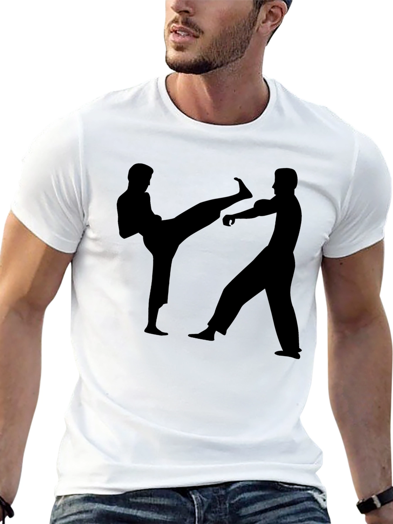 Martial Arts Graphic Black T-Shirt