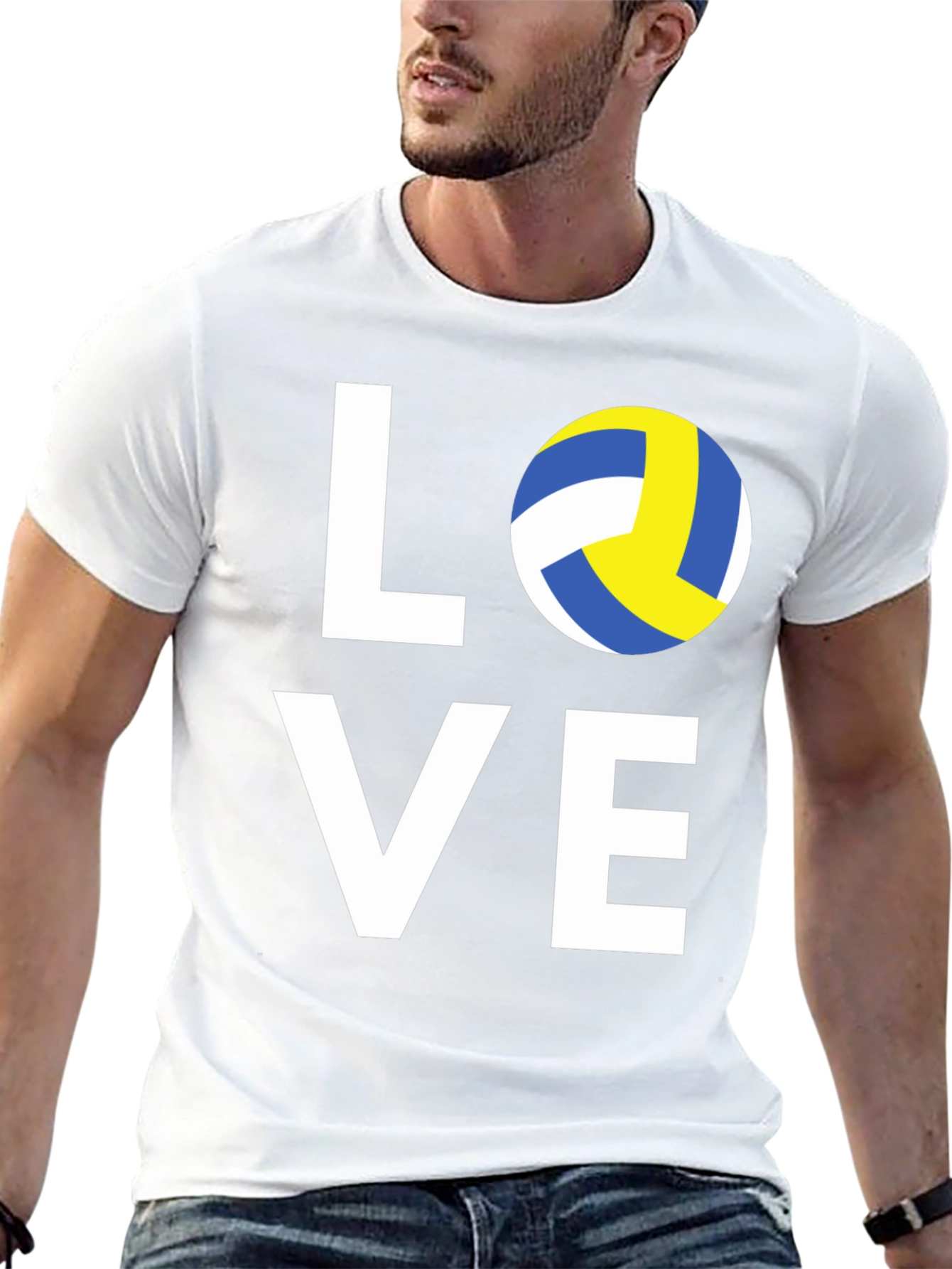 Love Volleyball Graphic Tee - Black